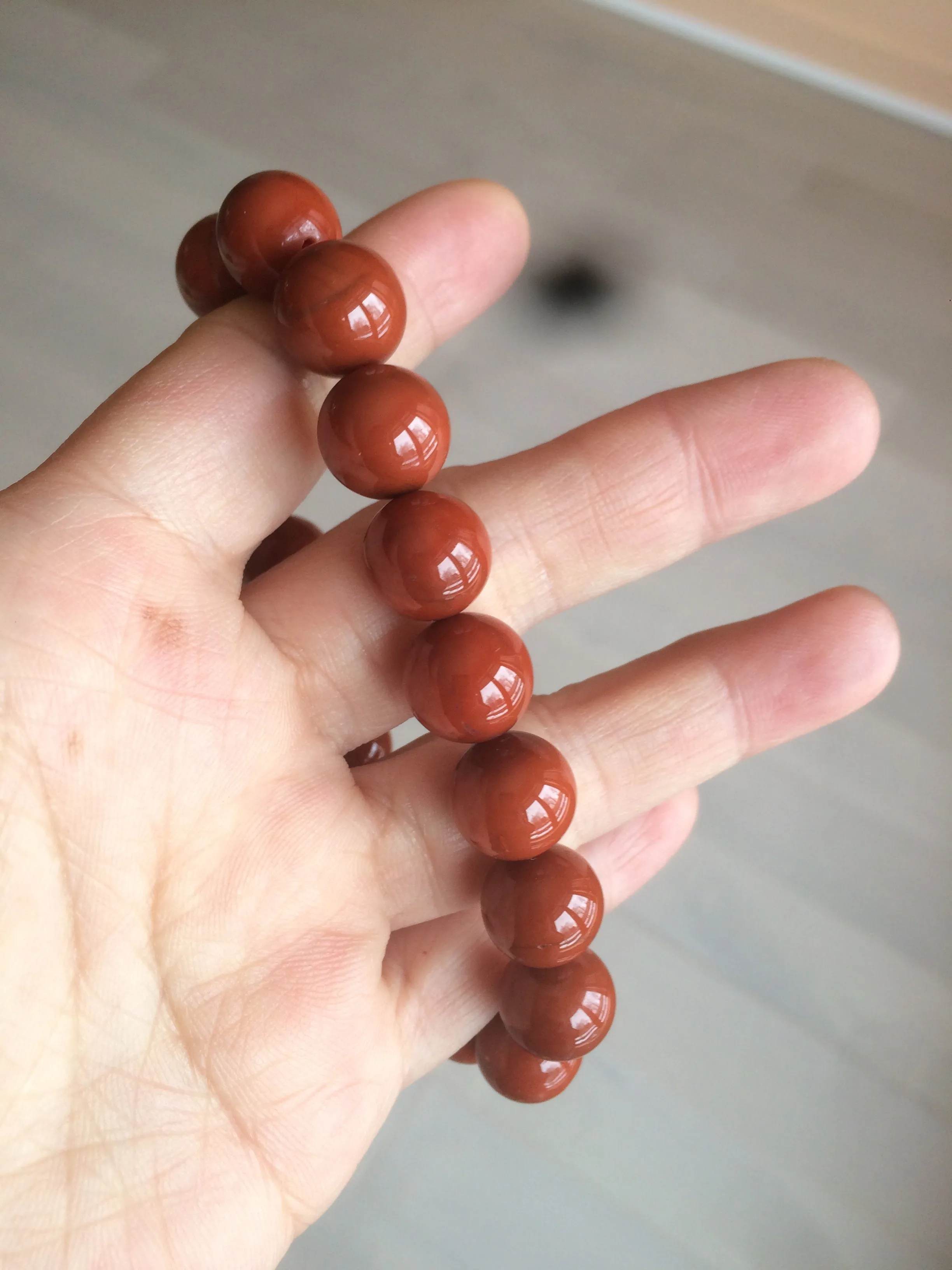 10-11.9mm 100% natural red agate bracelet CB33