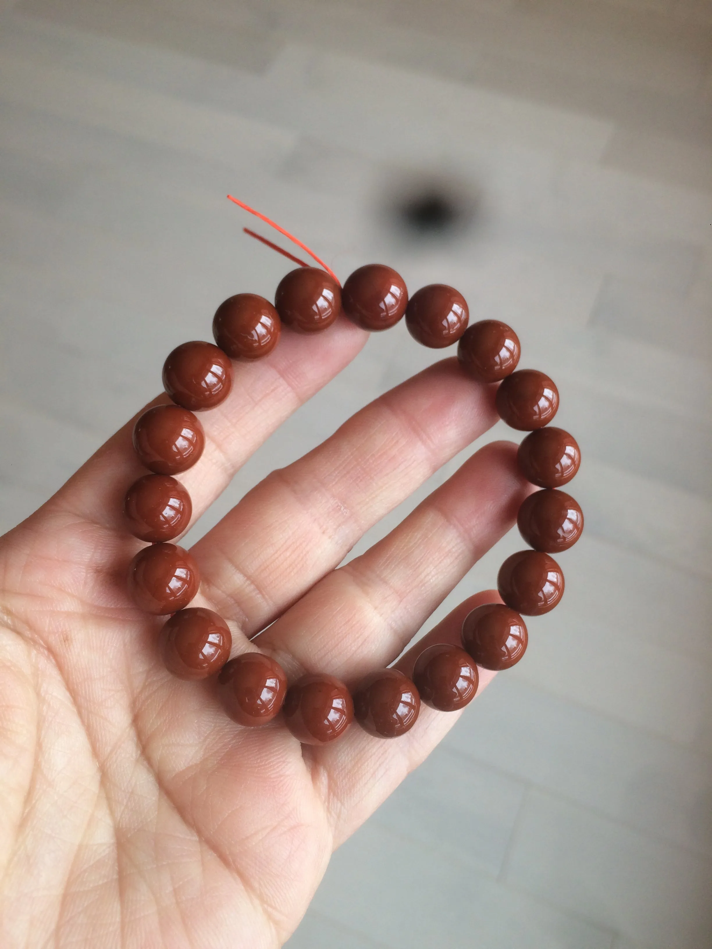 10-11.9mm 100% natural red agate bracelet CB33