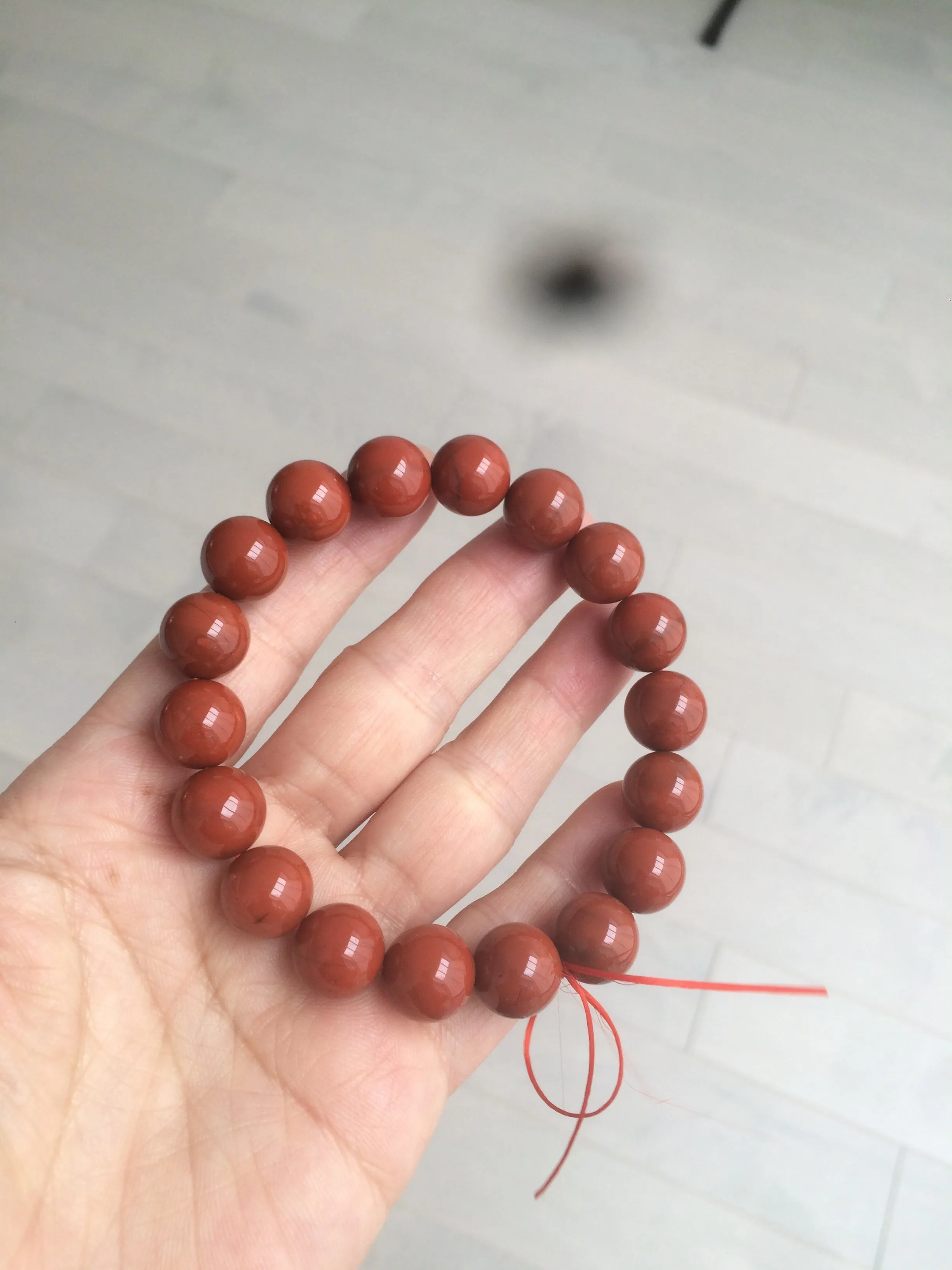 10-11.9mm 100% natural red agate bracelet CB33