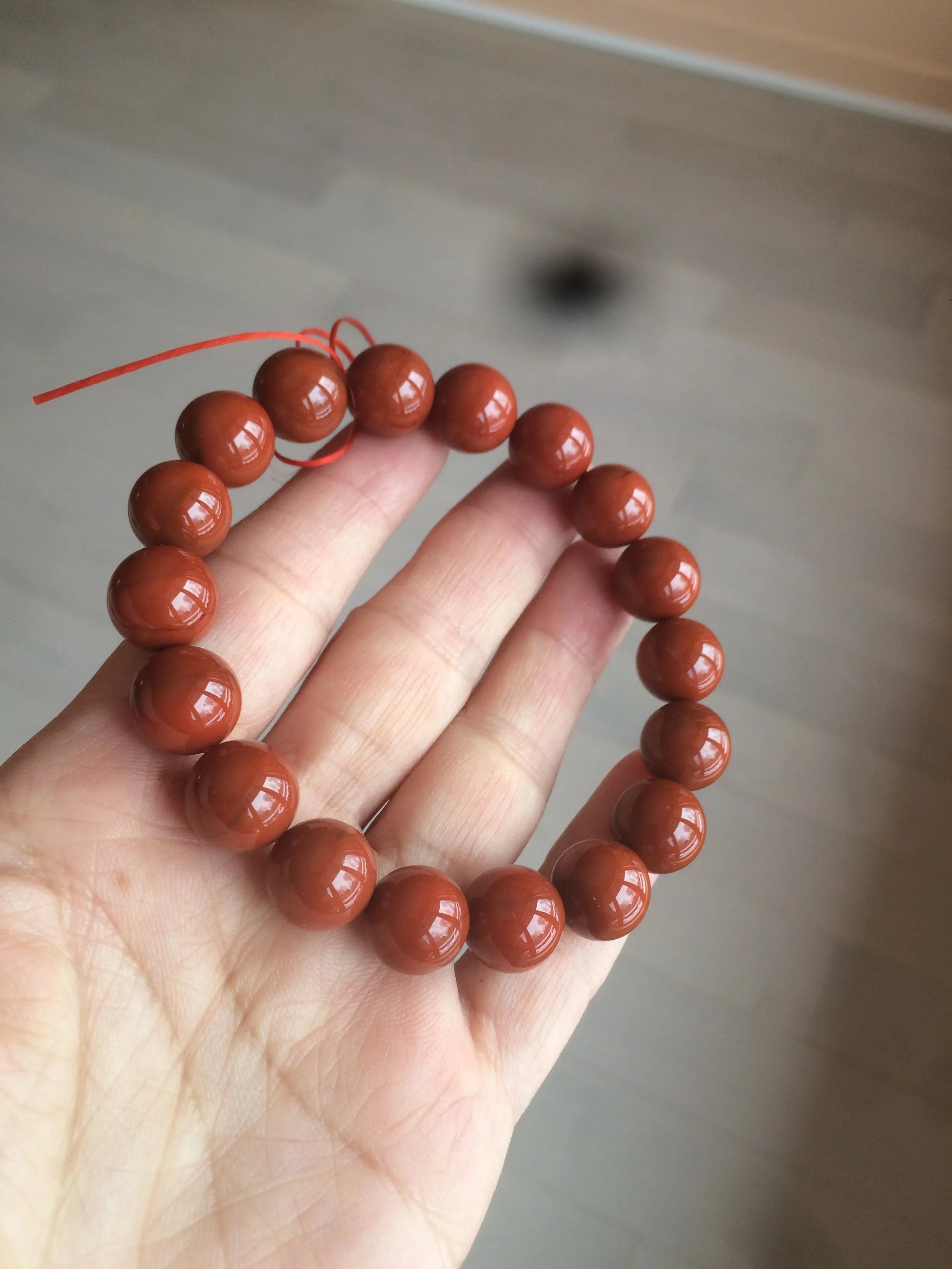 10-11.9mm 100% natural red agate bracelet CB33