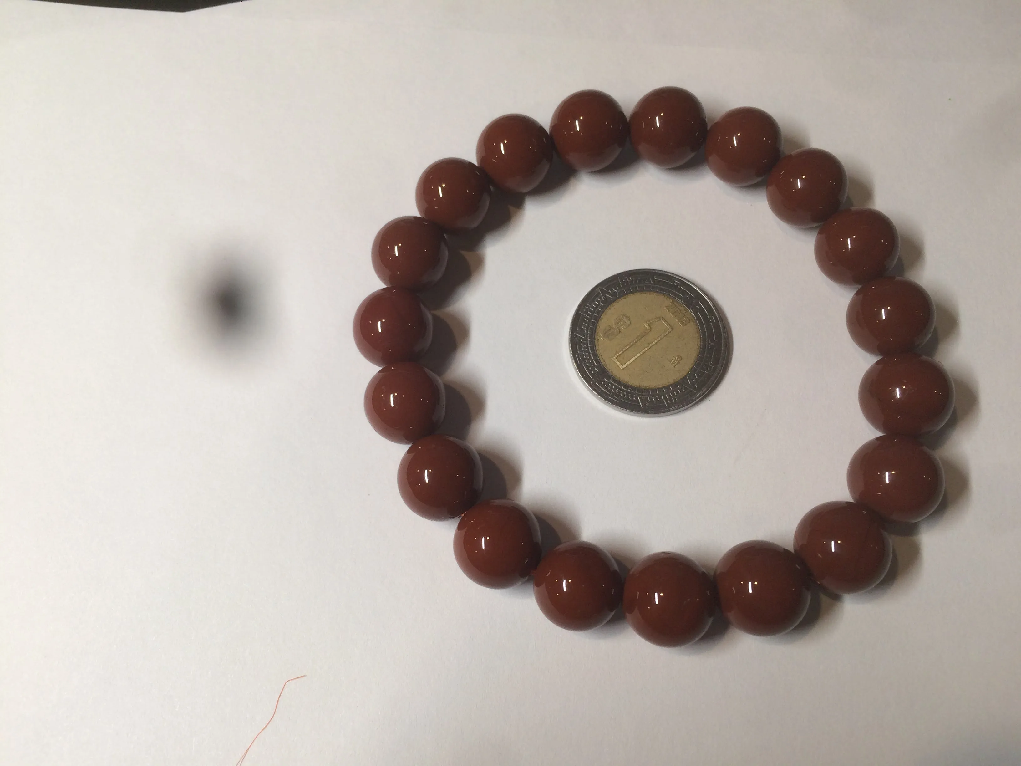 10-11.9mm 100% natural red agate bracelet CB33