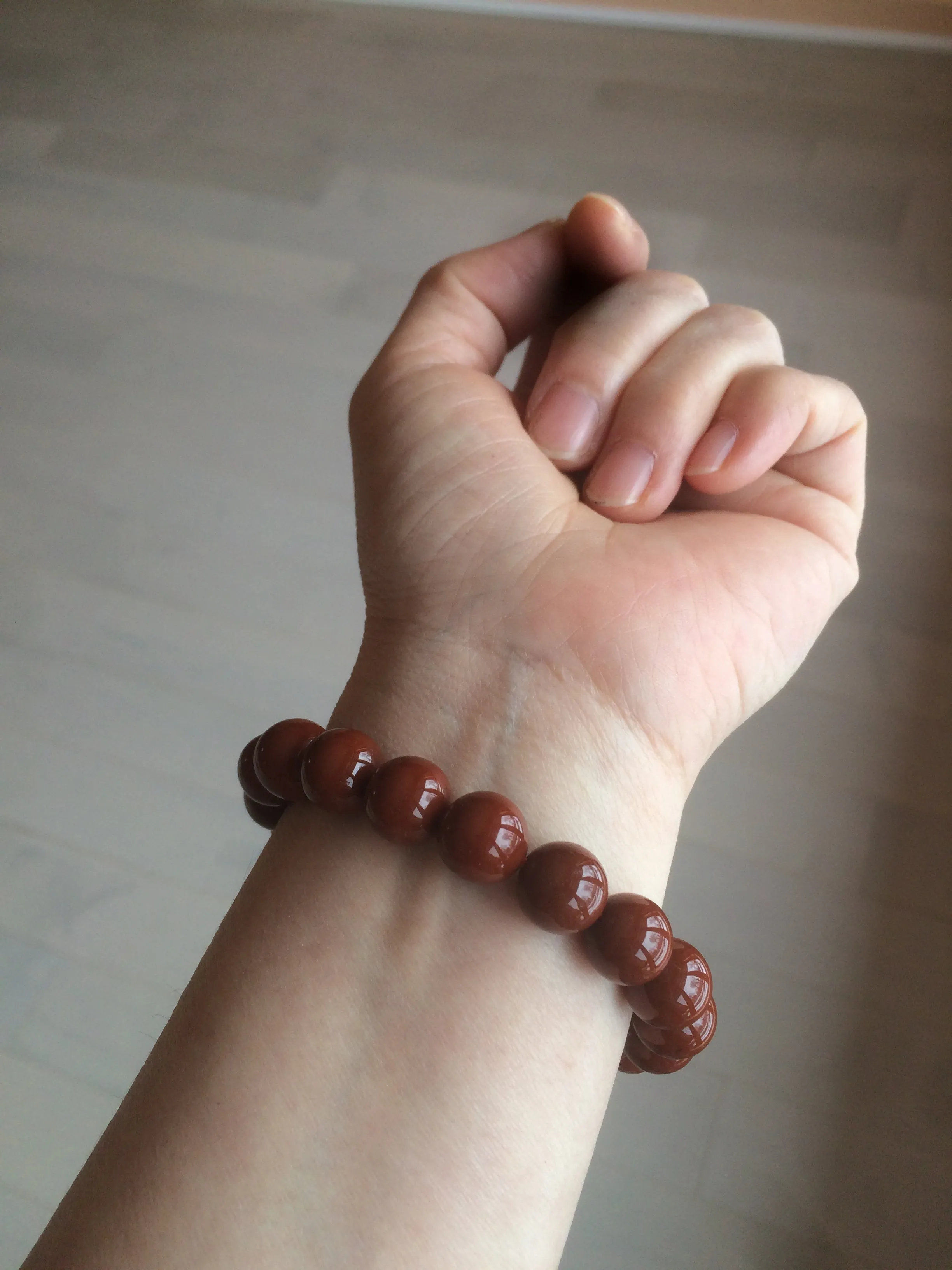 10-11.9mm 100% natural red agate bracelet CB33