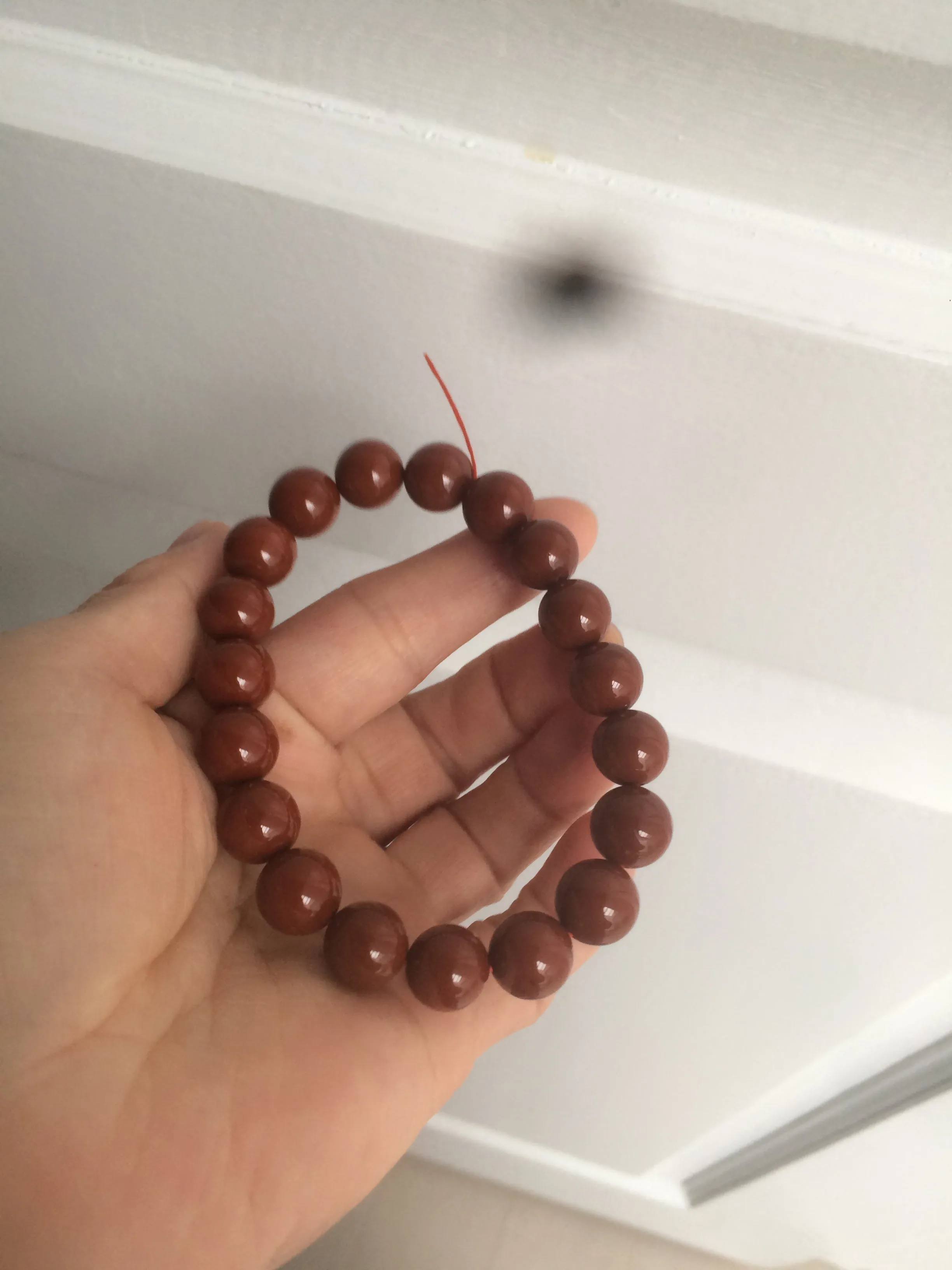 10-11.9mm 100% natural red agate bracelet CB33