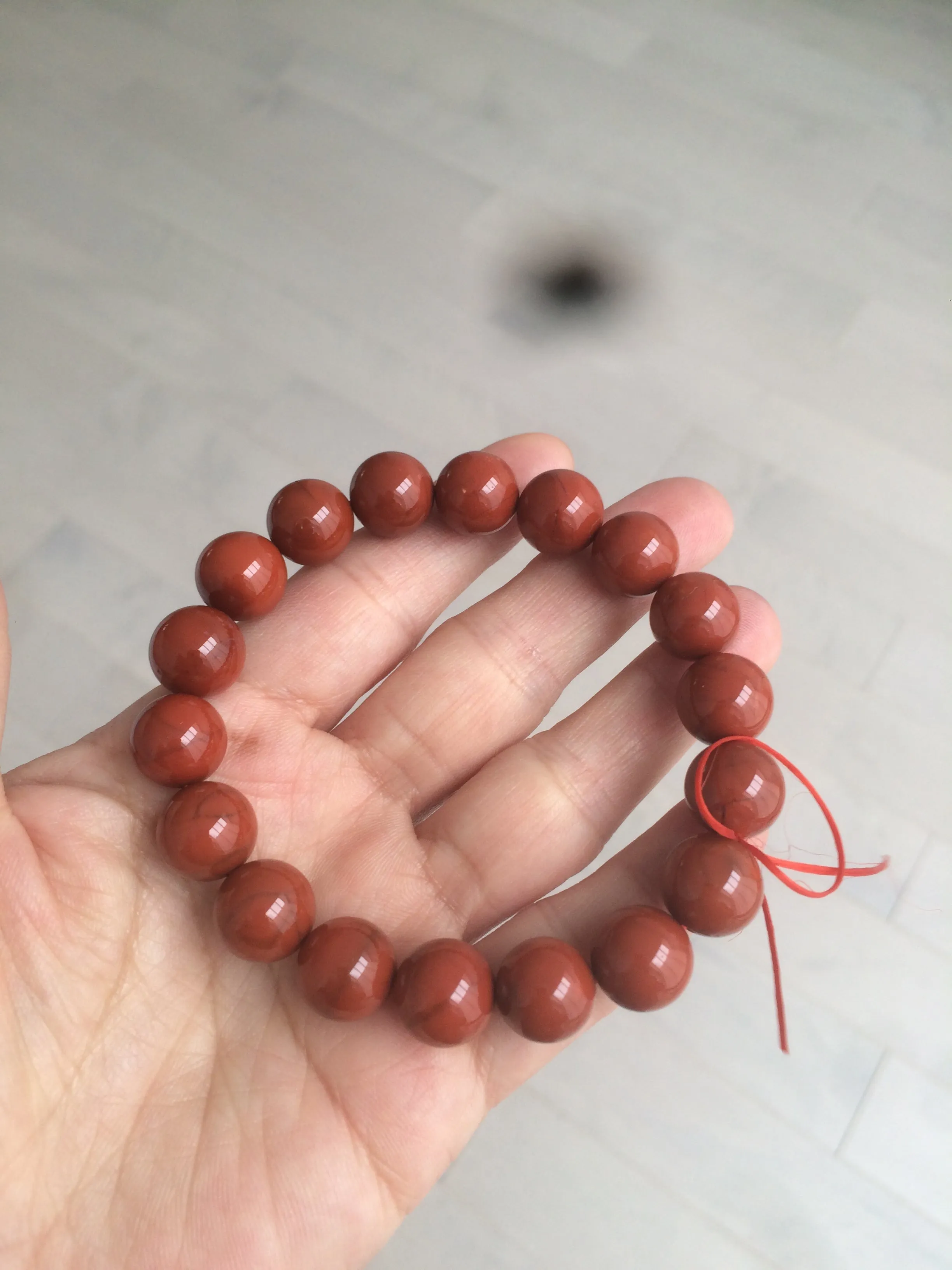 10-11.9mm 100% natural red agate bracelet CB33