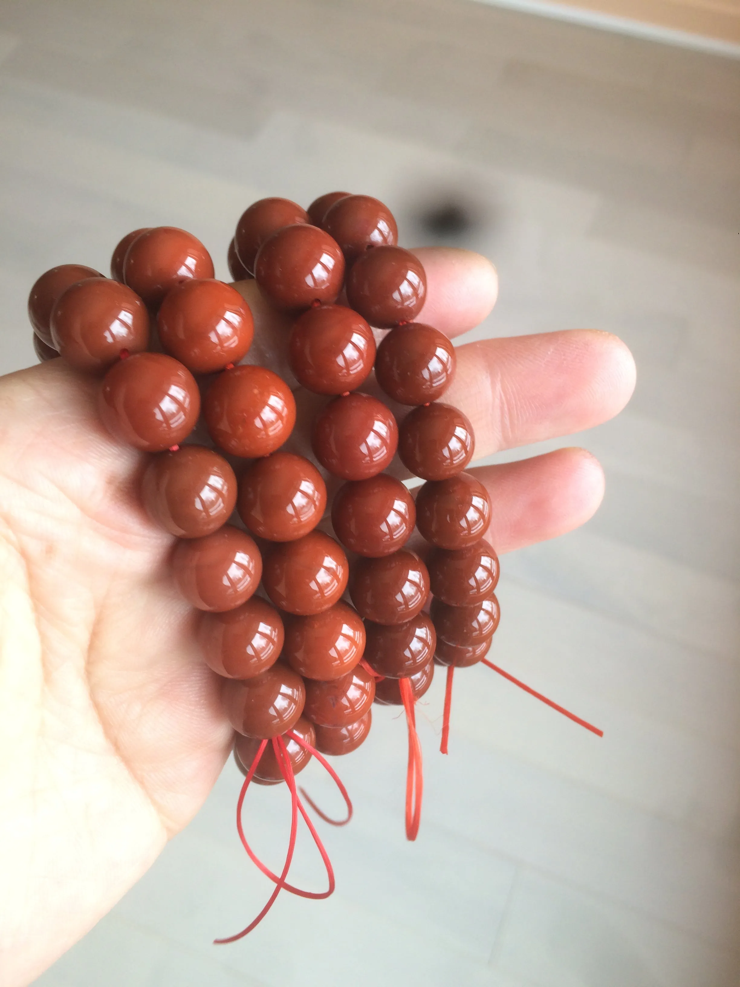 10-11.9mm 100% natural red agate bracelet CB33