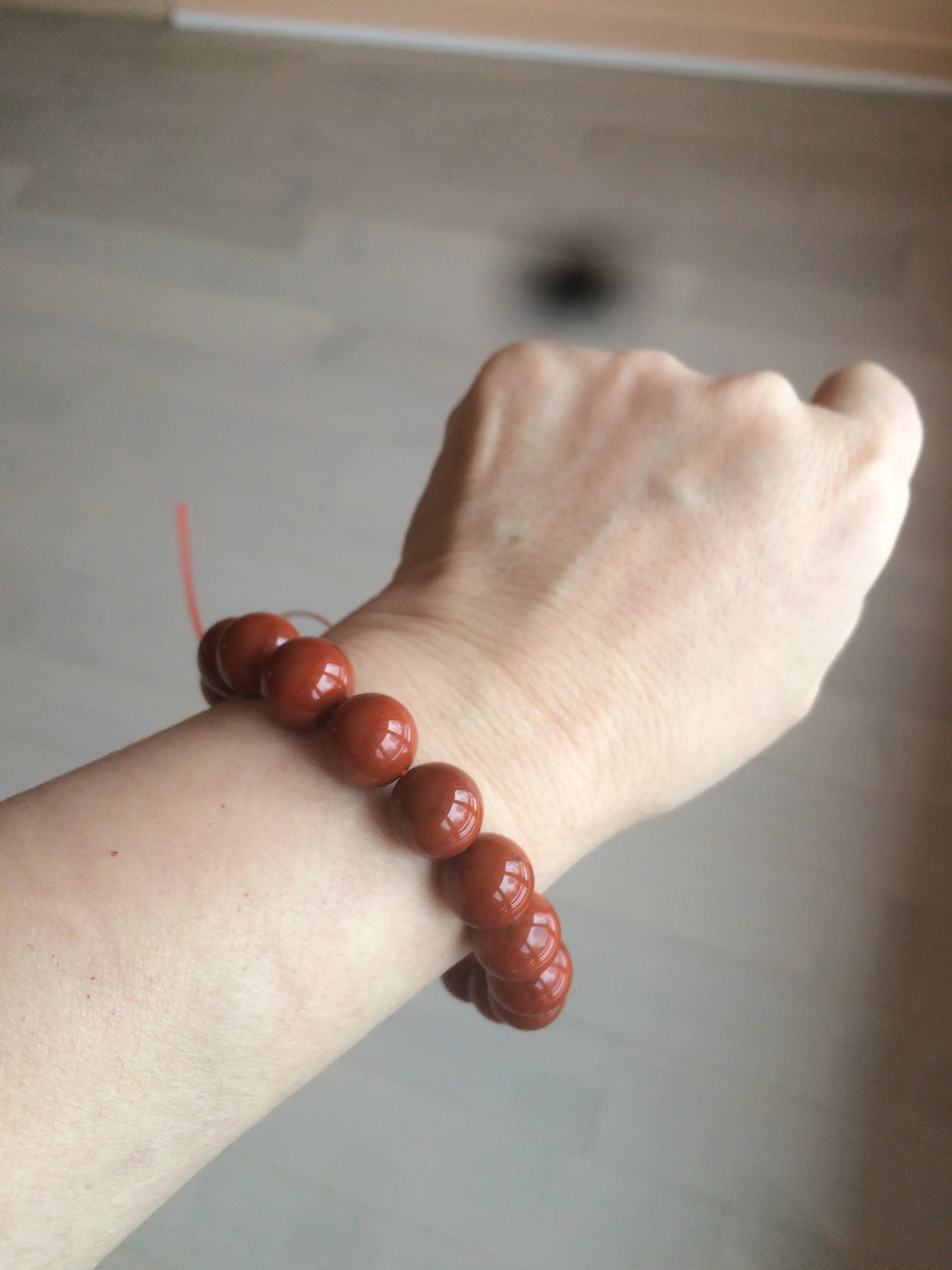 10-11.9mm 100% natural red agate bracelet CB33