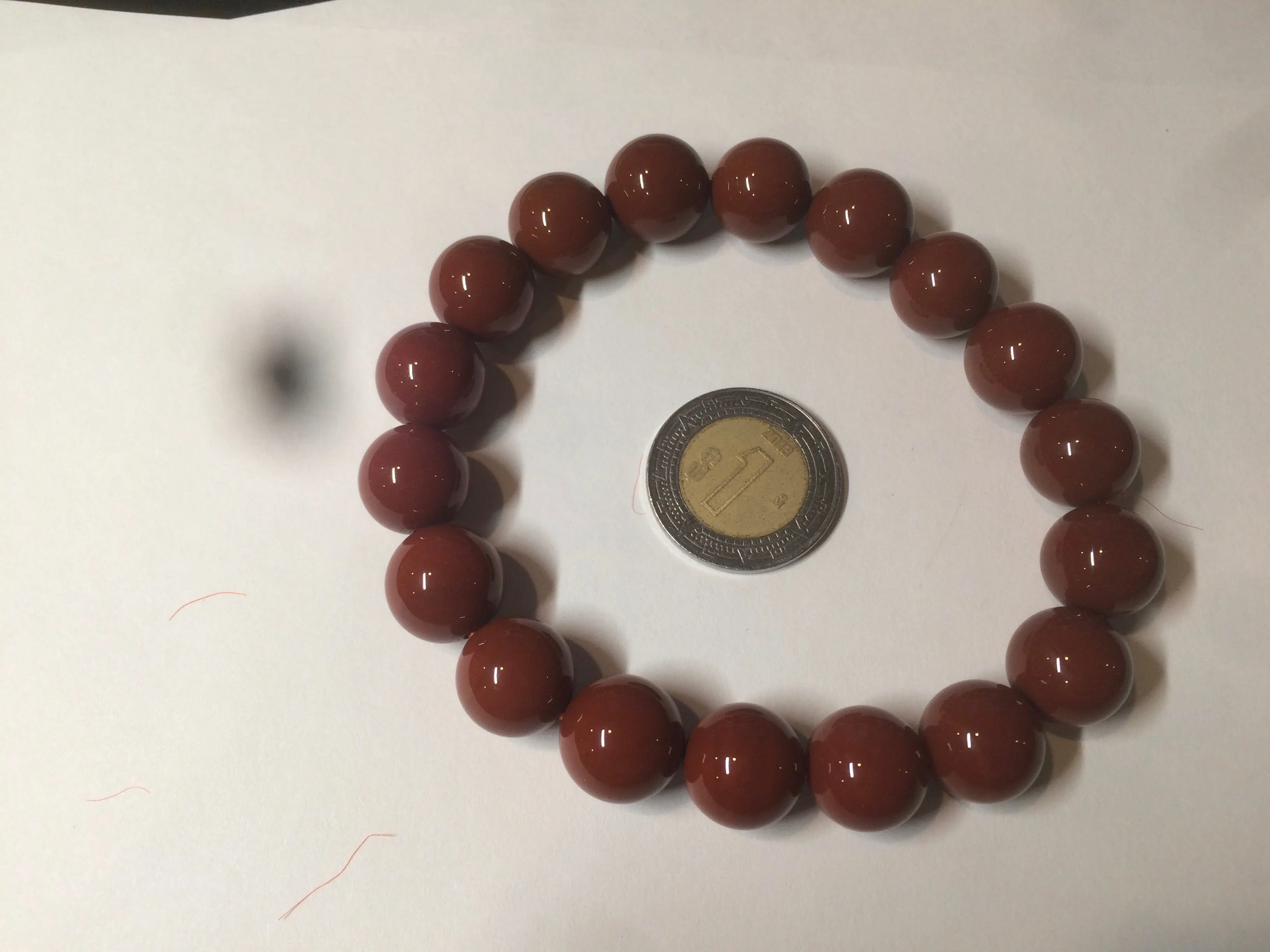 10-11.9mm 100% natural red agate bracelet CB33