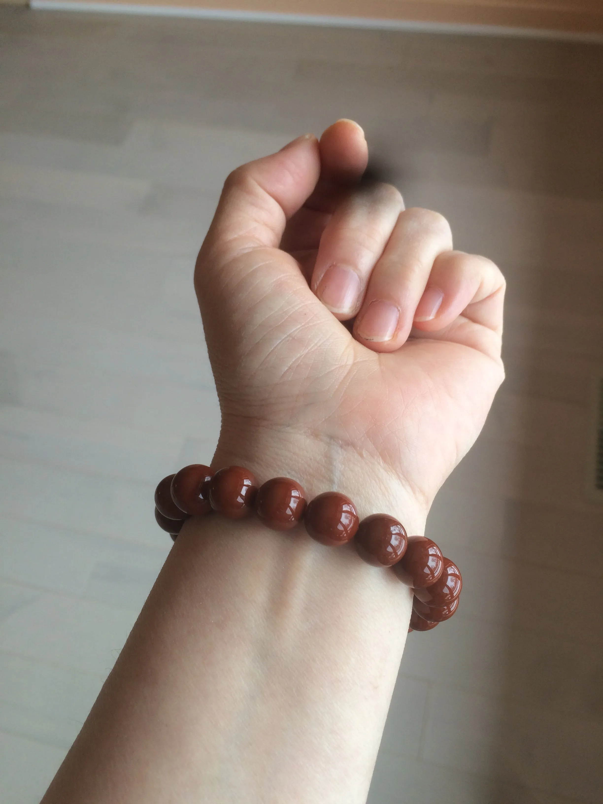 10-11.9mm 100% natural red agate bracelet CB33