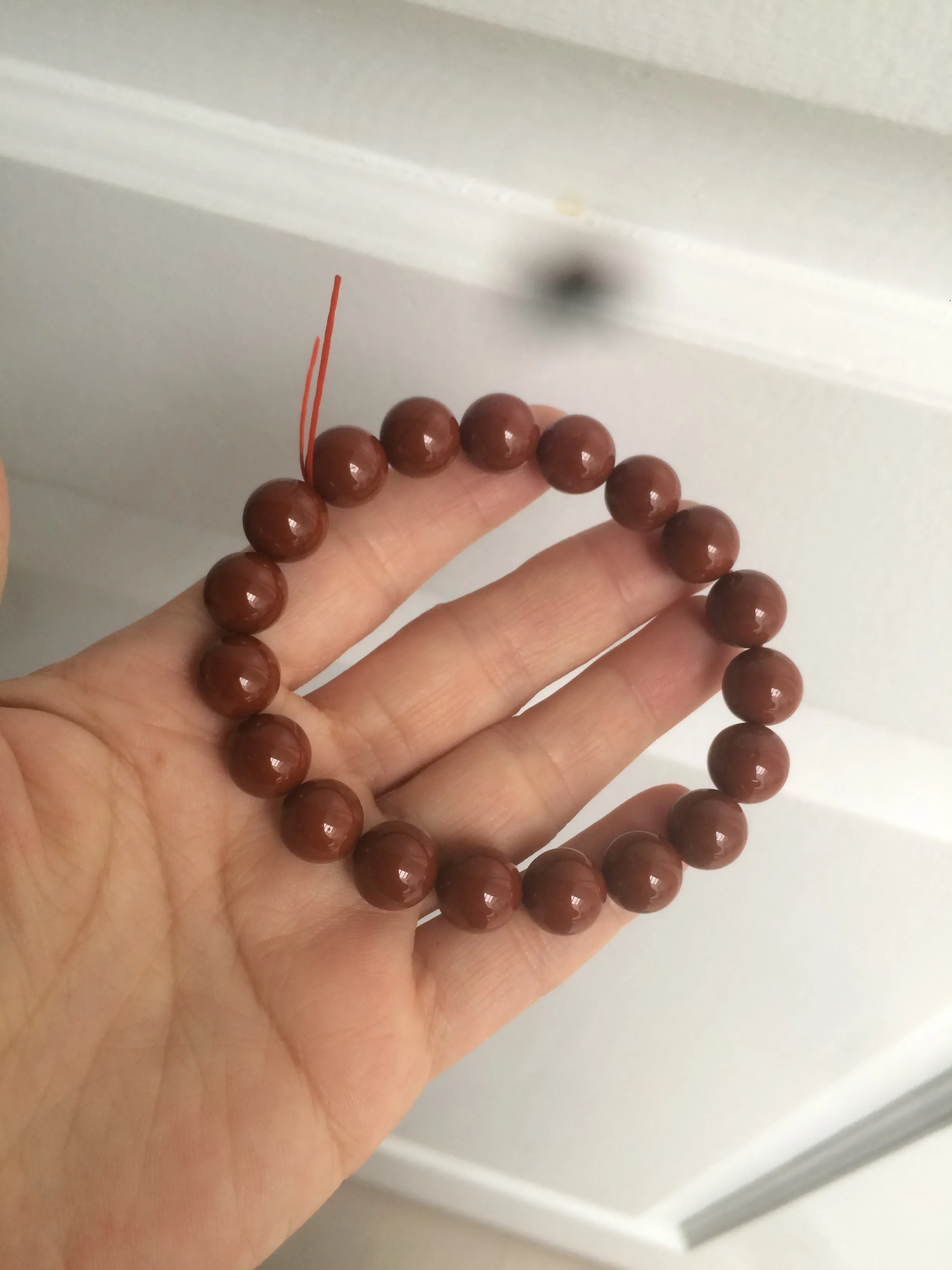 10-11.9mm 100% natural red agate bracelet CB33