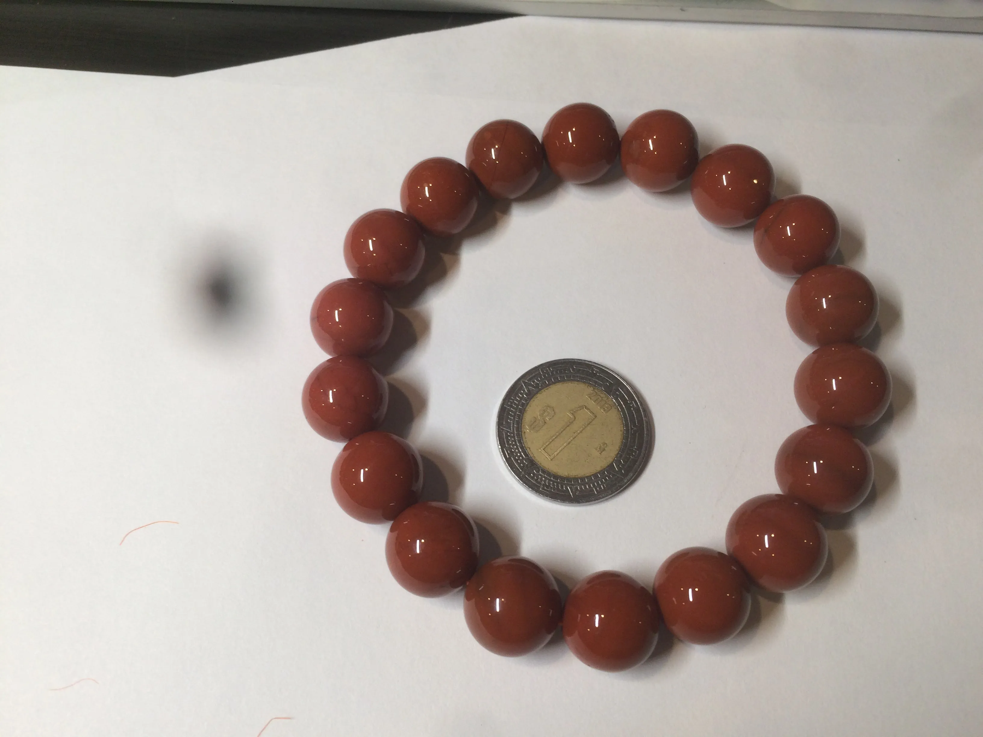 10-11.9mm 100% natural red agate bracelet CB33