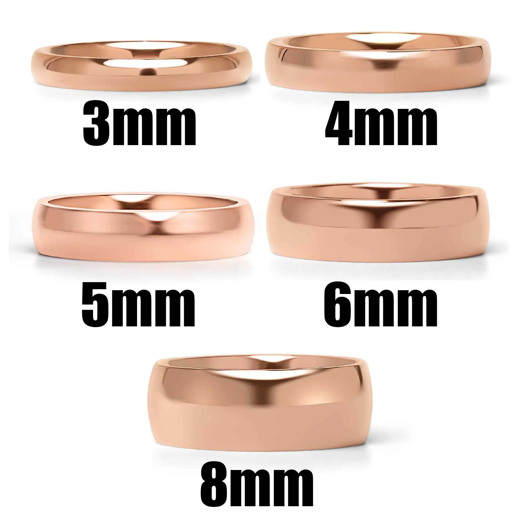 10 Pack - Chocolate Rounded Stainless Steel Blank Ring / CFR7007