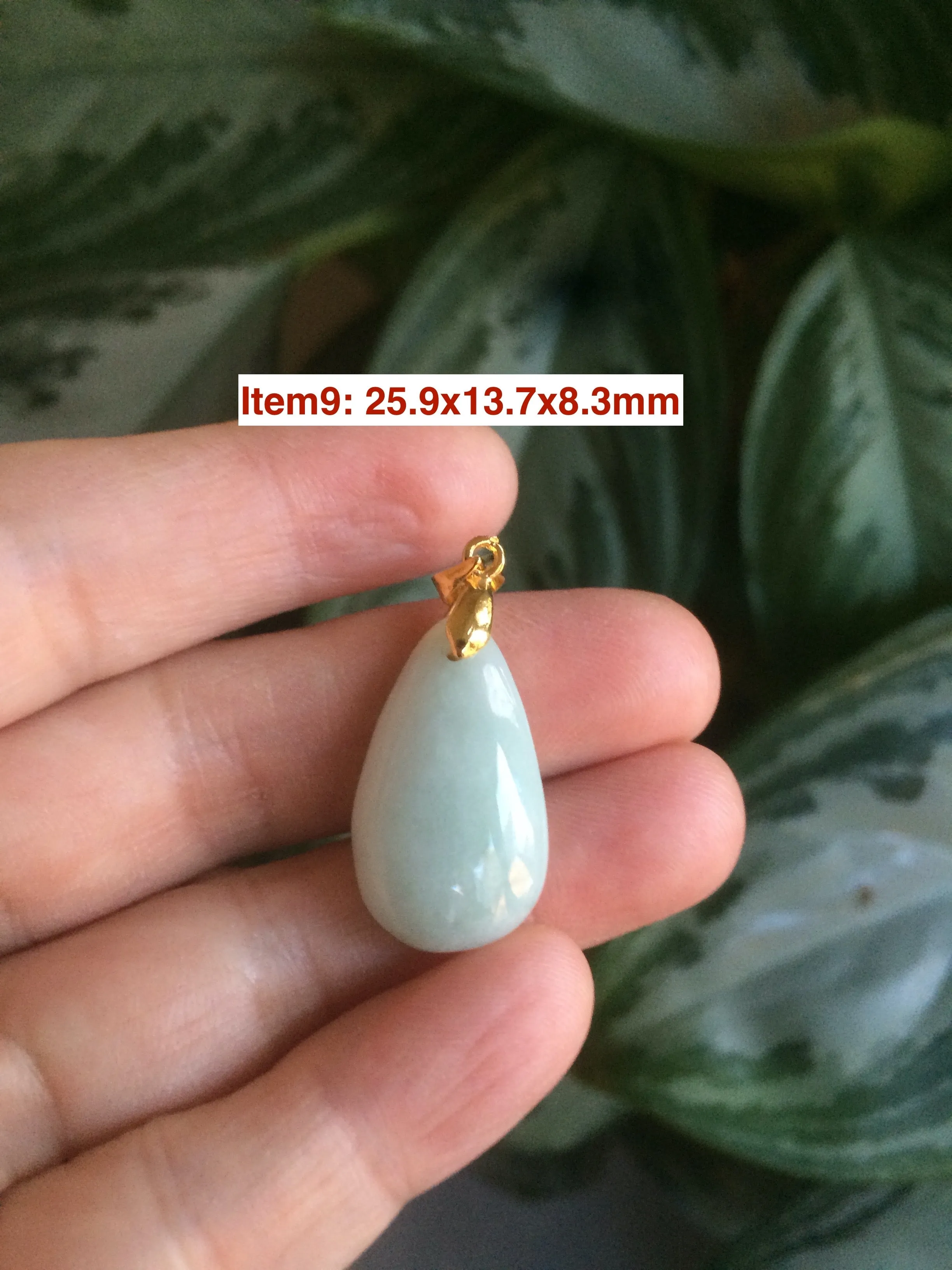 100% natural icy watery green/purple type A jadeite jade water drop pendant necklace group AD23