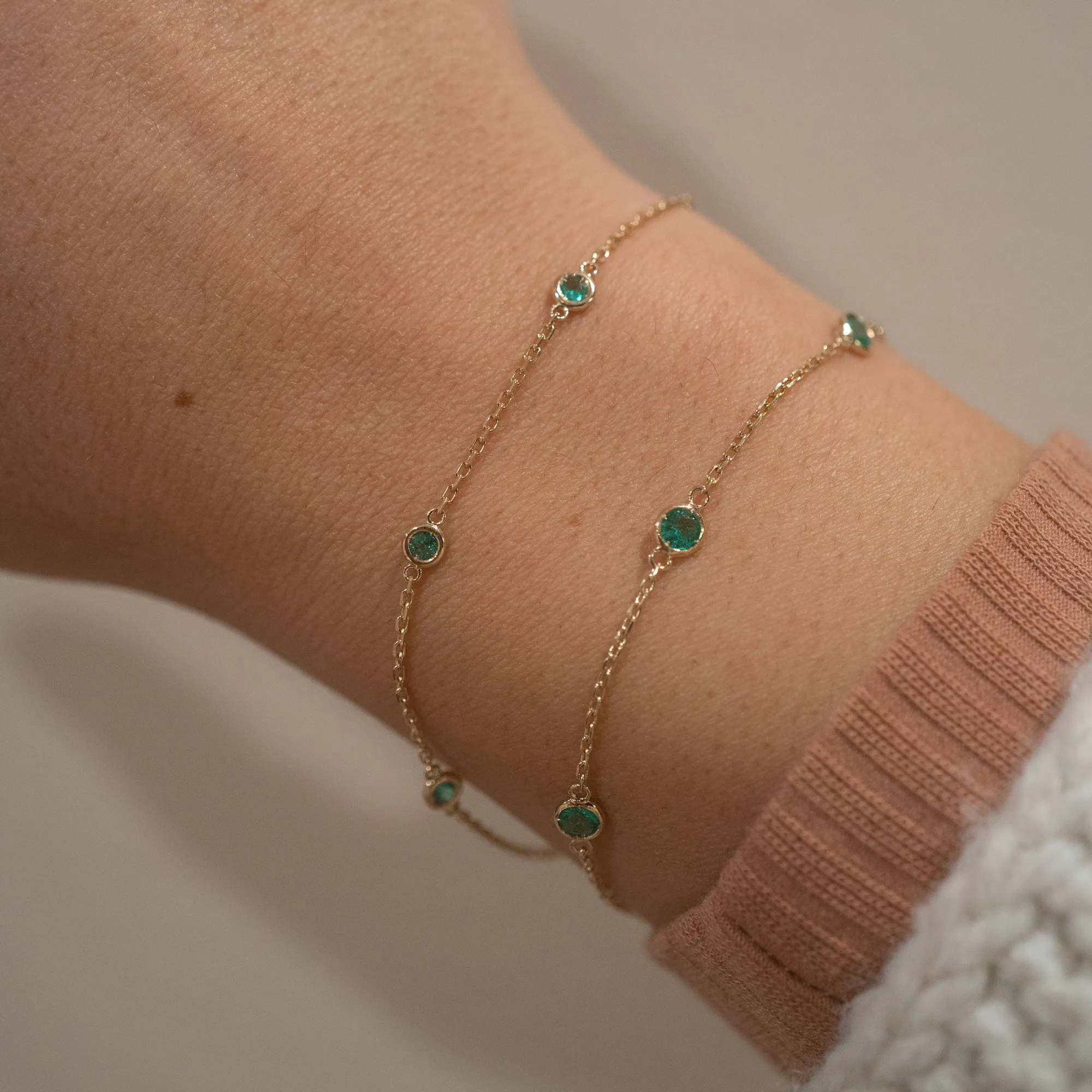 14k Emerald Yard Bracelet | .33 CTW