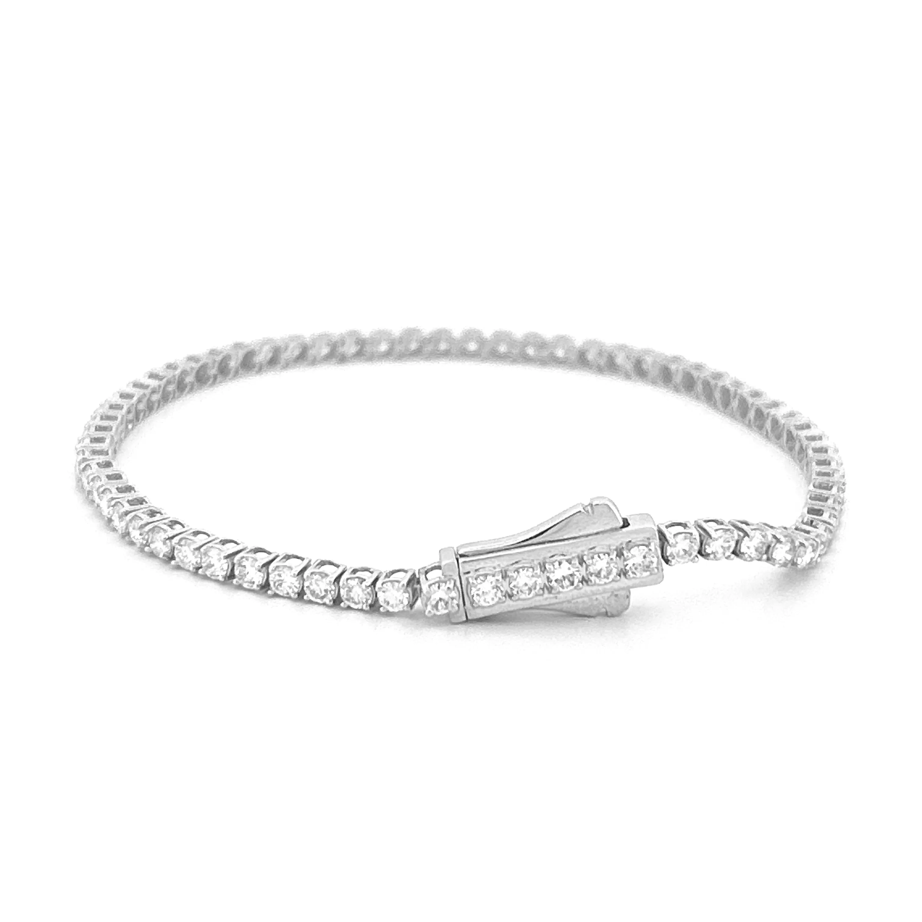 14K Gold Lab Grown 3.5MM Diamond Tennis Bracelet