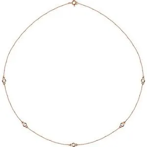 14K Yellow 1/5 CTW Natural Diamond 3-Station 18" Necklace