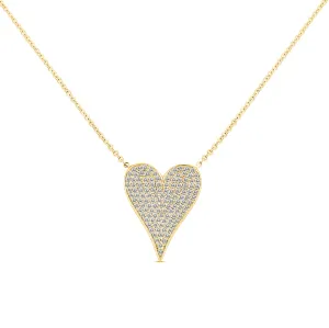 14KY 119D0.26CT ,MEDIUM HEART NECKLACE (151N10559Y)