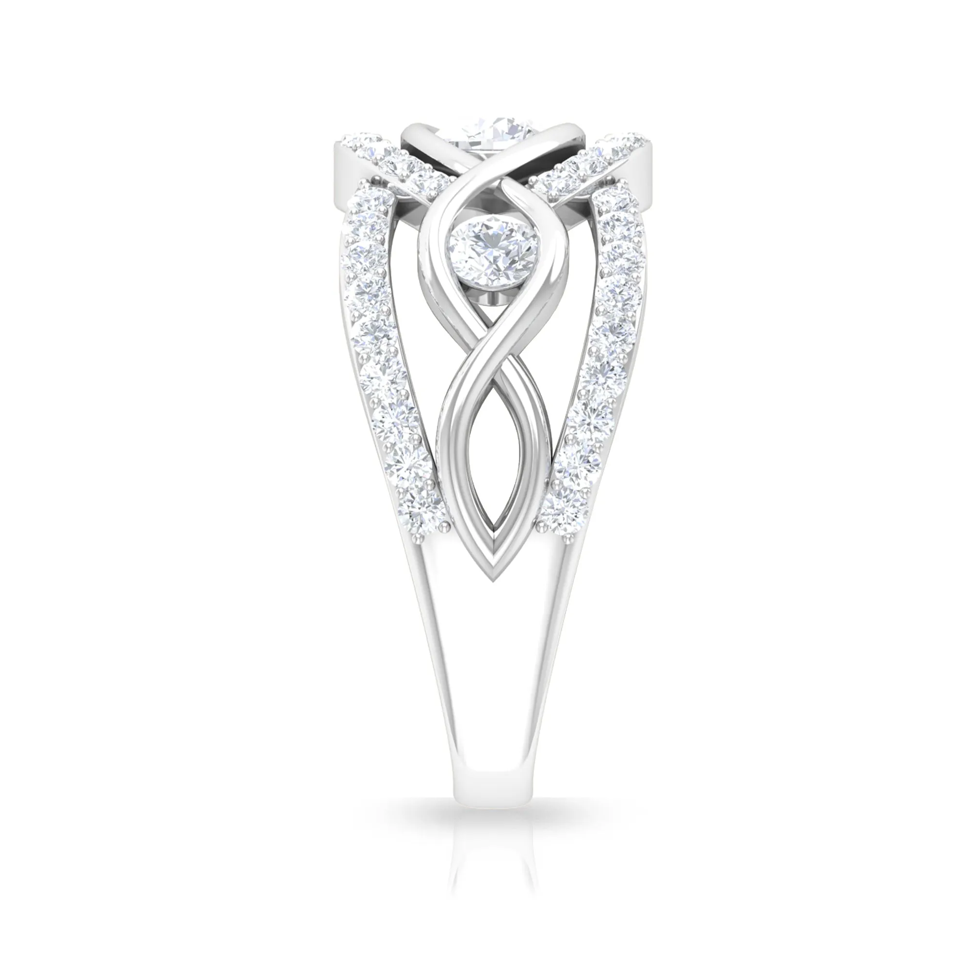 1.75 CT Diamond Wedding Band Infinity Ring