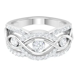 1.75 CT Diamond Wedding Band Infinity Ring