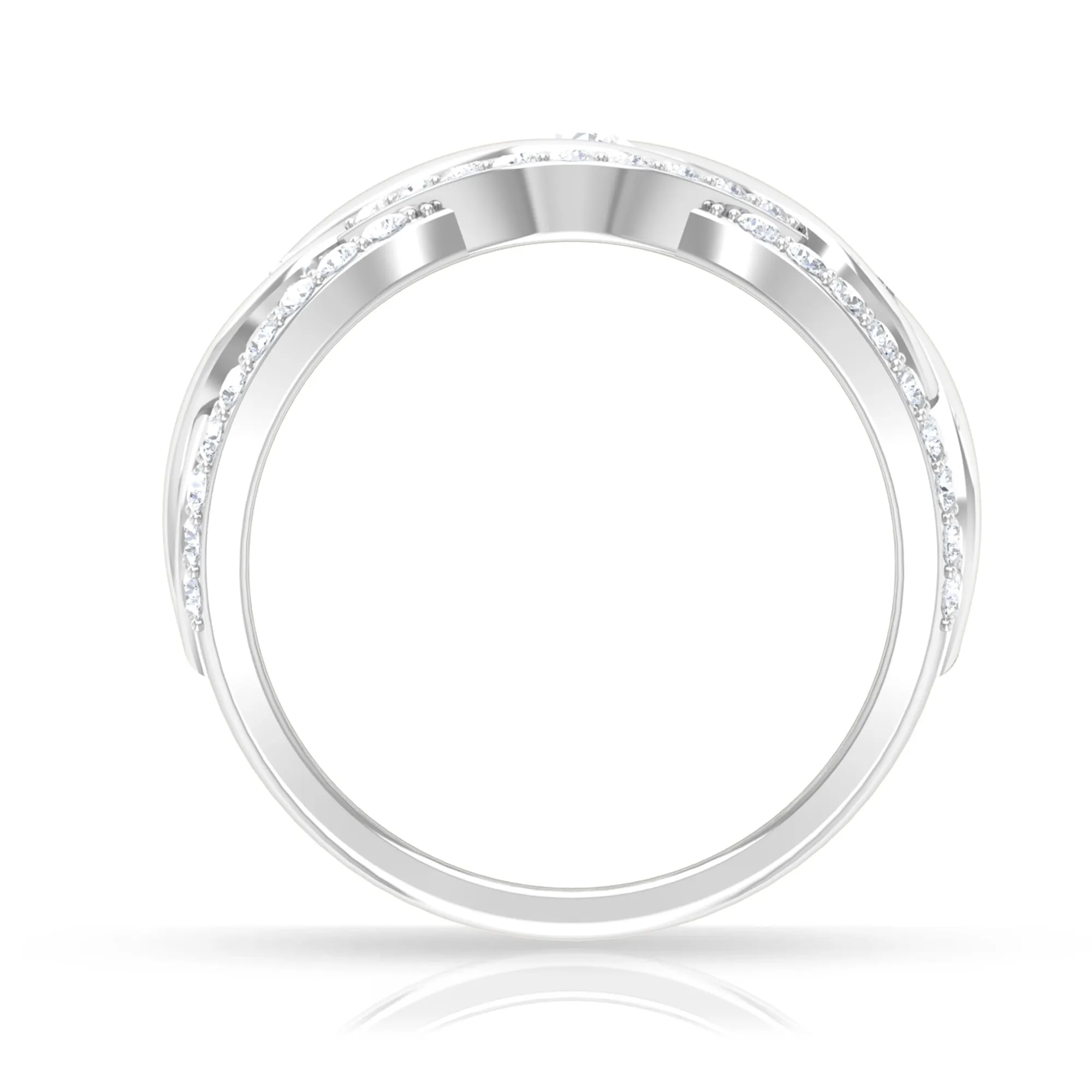 1.75 CT Diamond Wedding Band Infinity Ring