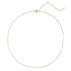 18K Gold Plated Beaded Chain