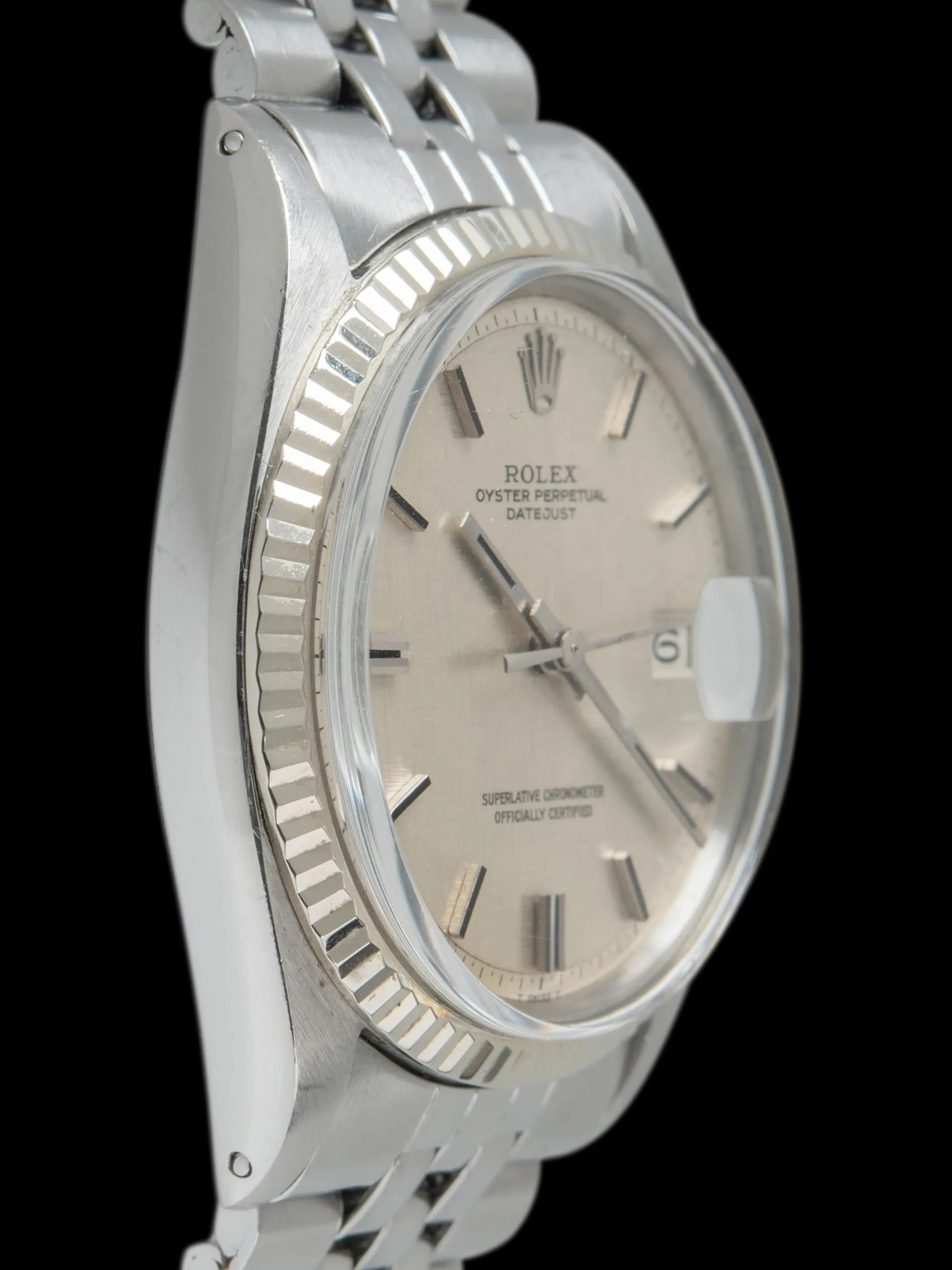 1970 Rolex Datejust (Ref. 1601) Non-Luminous Silver Linen Dial