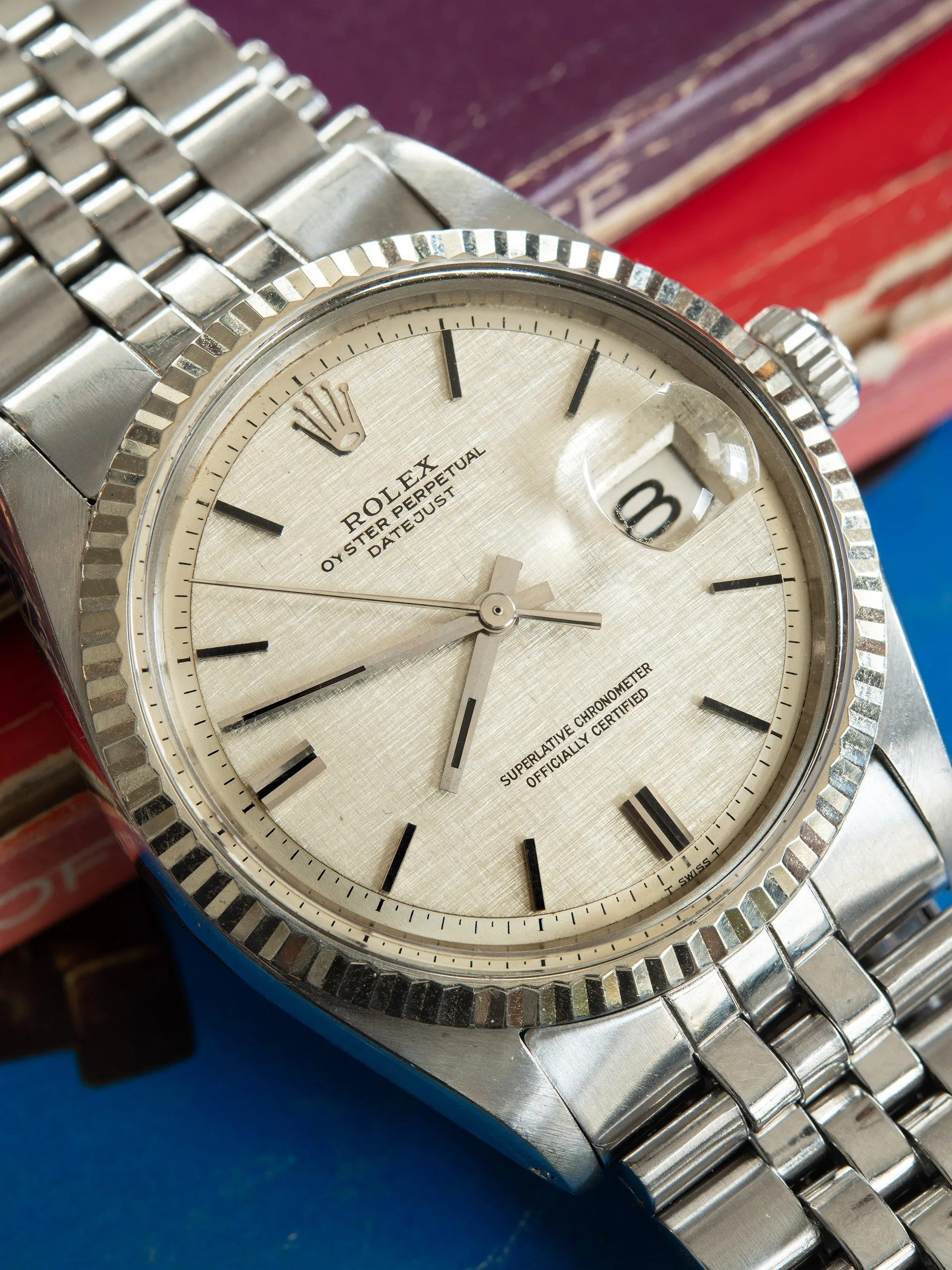 1970 Rolex Datejust (Ref. 1601) Non-Luminous Silver Linen Dial