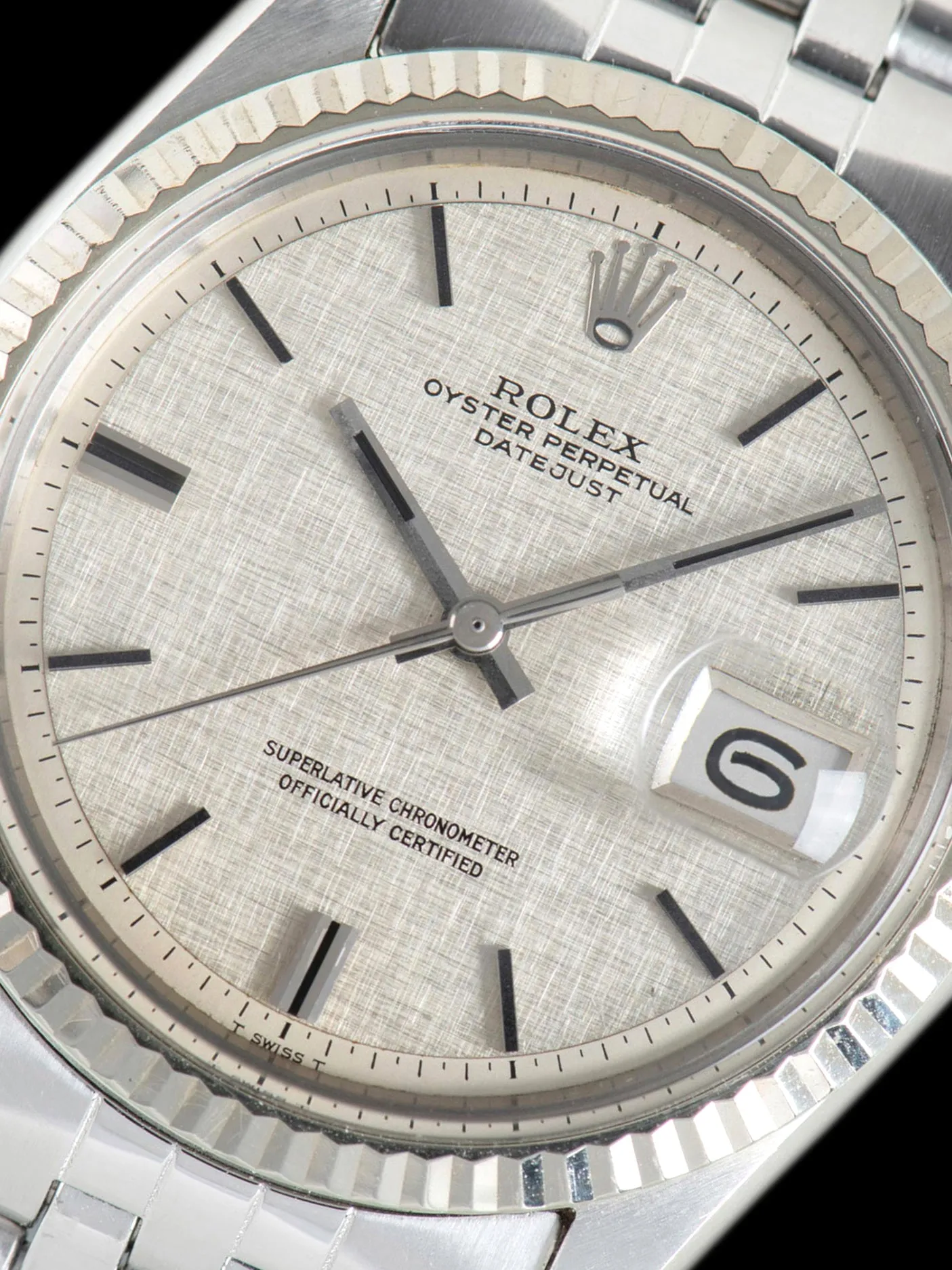 1970 Rolex Datejust (Ref. 1601) Non-Luminous Silver Linen Dial