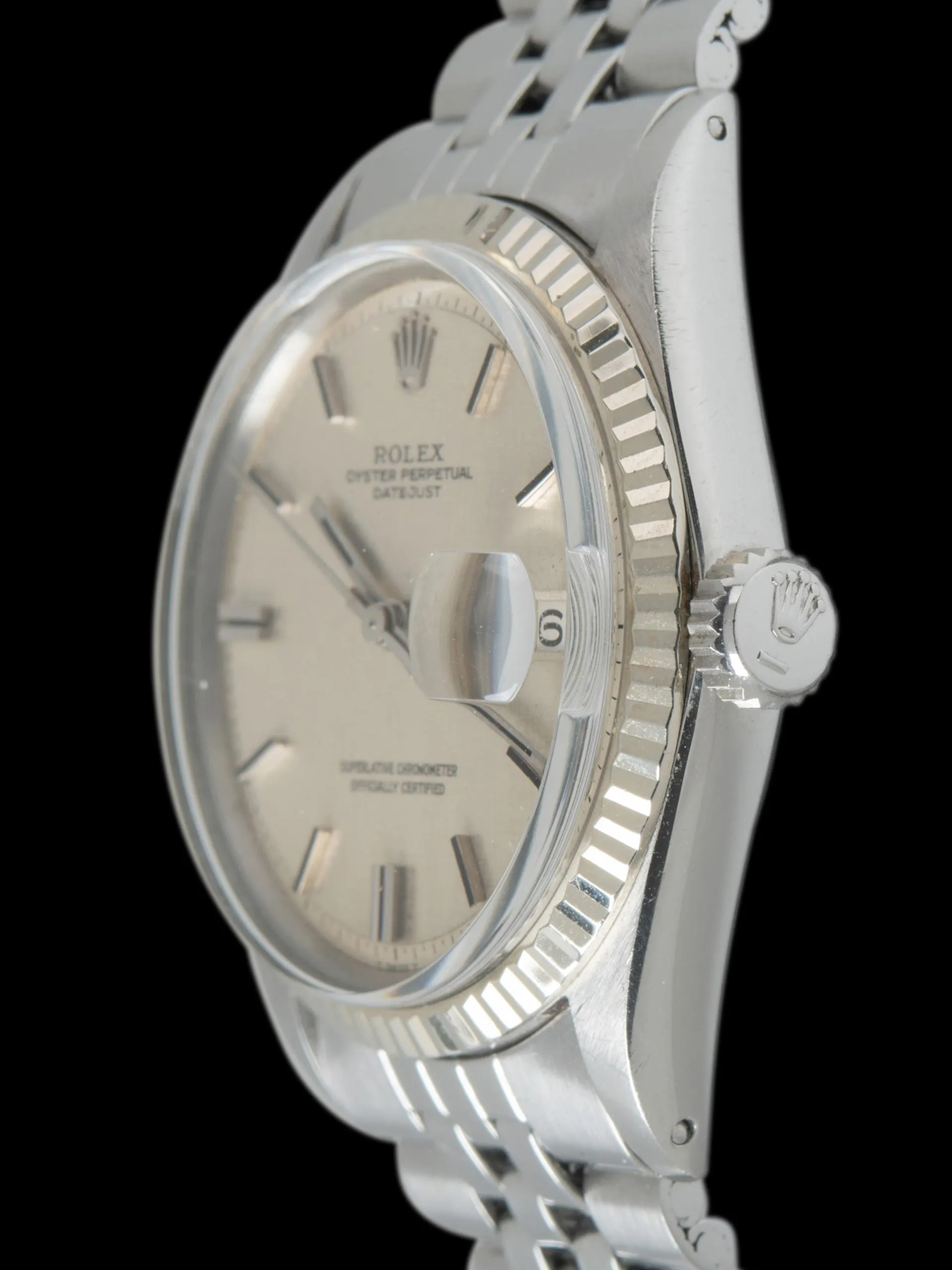 1970 Rolex Datejust (Ref. 1601) Non-Luminous Silver Linen Dial