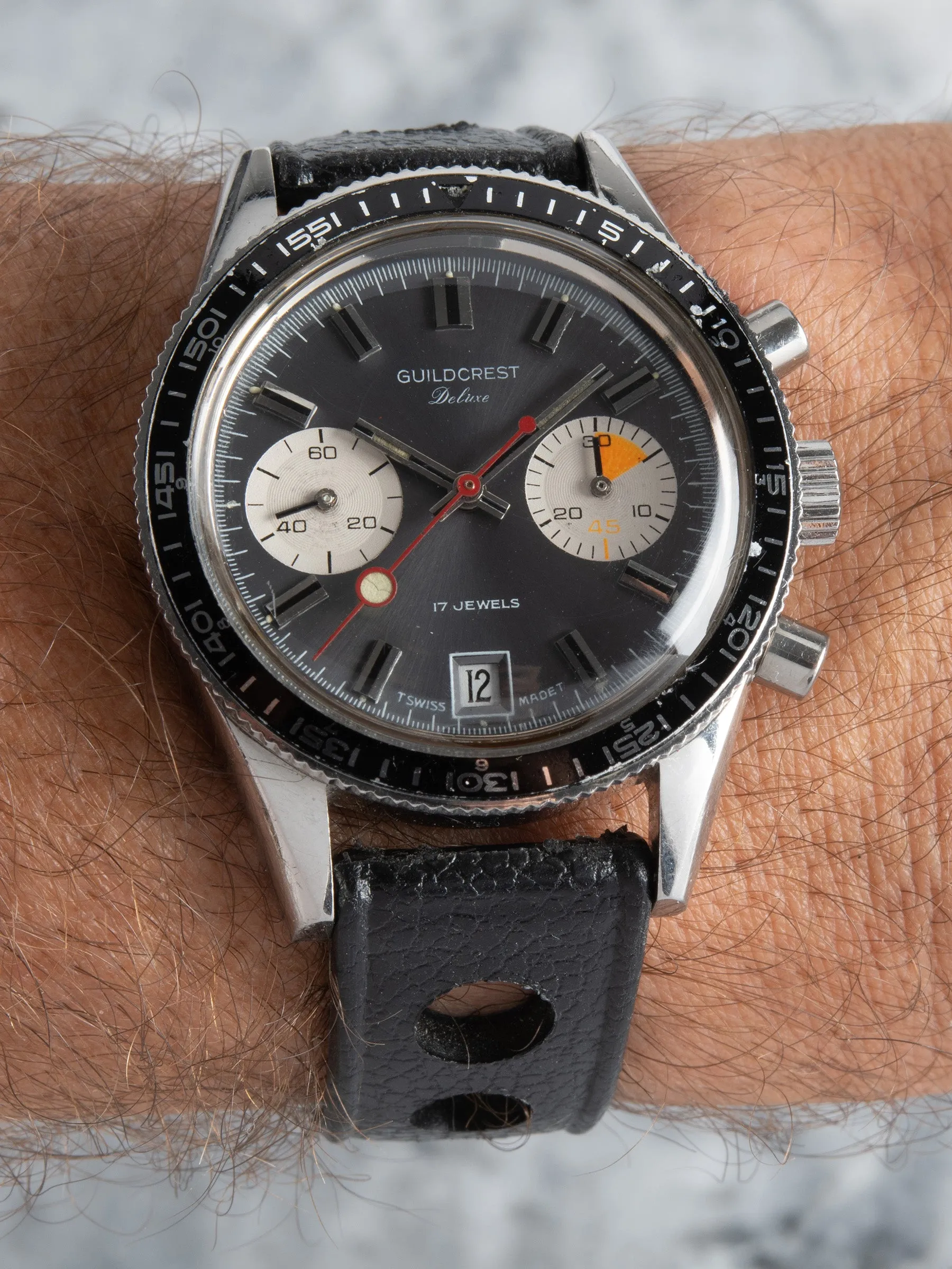 1970s Guildcrest Deluxe Chronograph Valjoux Cal. 7734