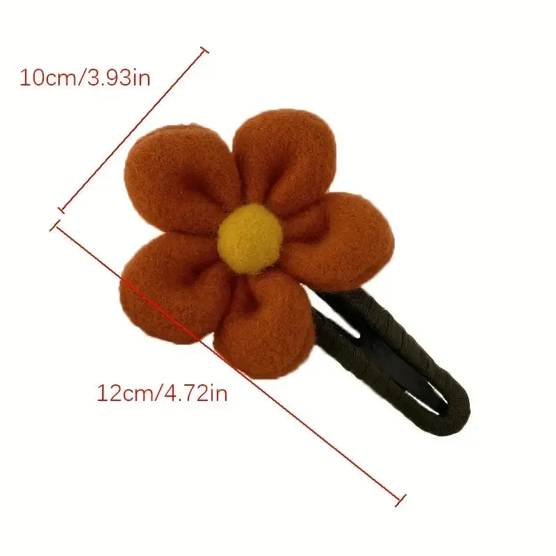 2-Pack: Gorgeous Plush Flower Hairpin