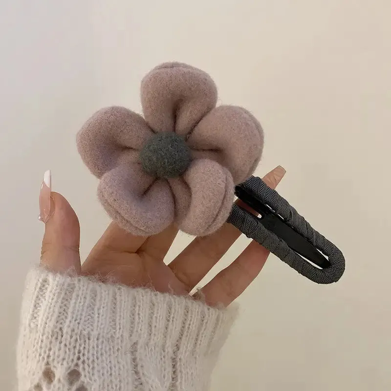 2-Pack: Gorgeous Plush Flower Hairpin