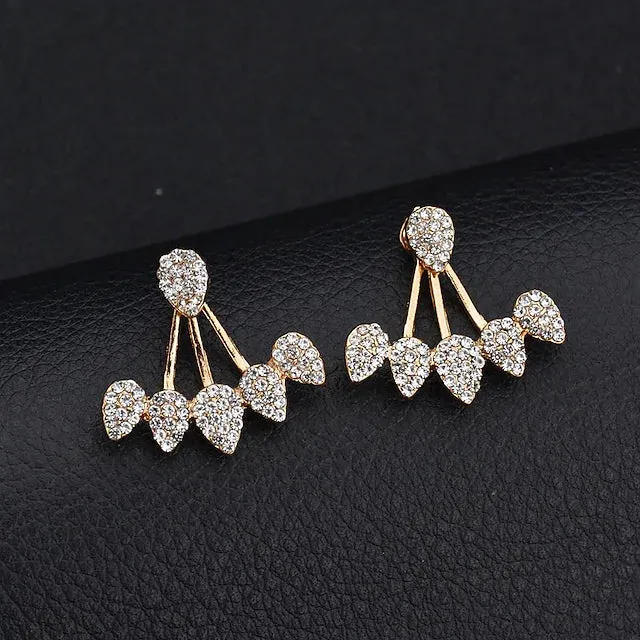 2-Pairs: Women's Small Diamond Earrings