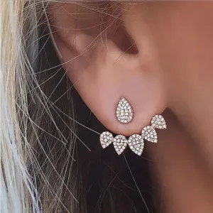 2-Pairs: Women's Small Diamond Earrings