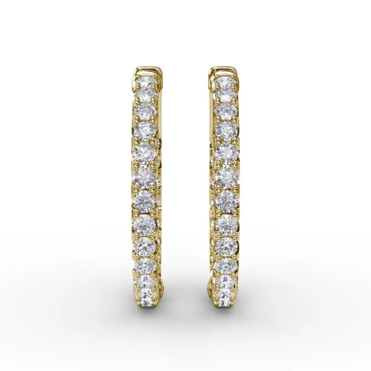 2.07ct Diamond Hoop Earrings