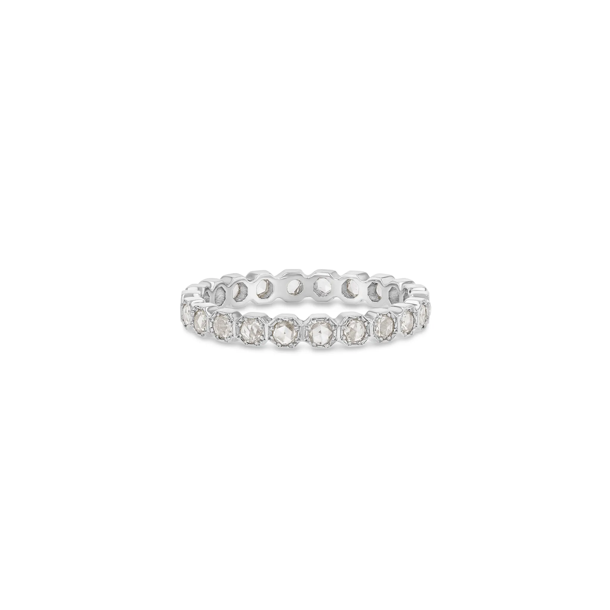 2mm Crown Bezel Diamond Eternity Ring