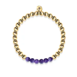 Admiration | 18k Gold | Amethyst | Gemstone Expression Bracelet