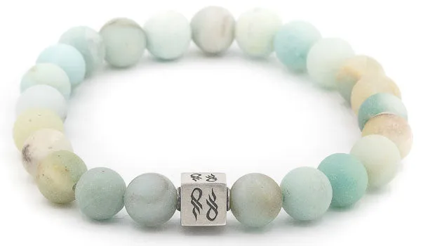 Amazonite Matte Natural Gemstone Centerpiece Bracelet