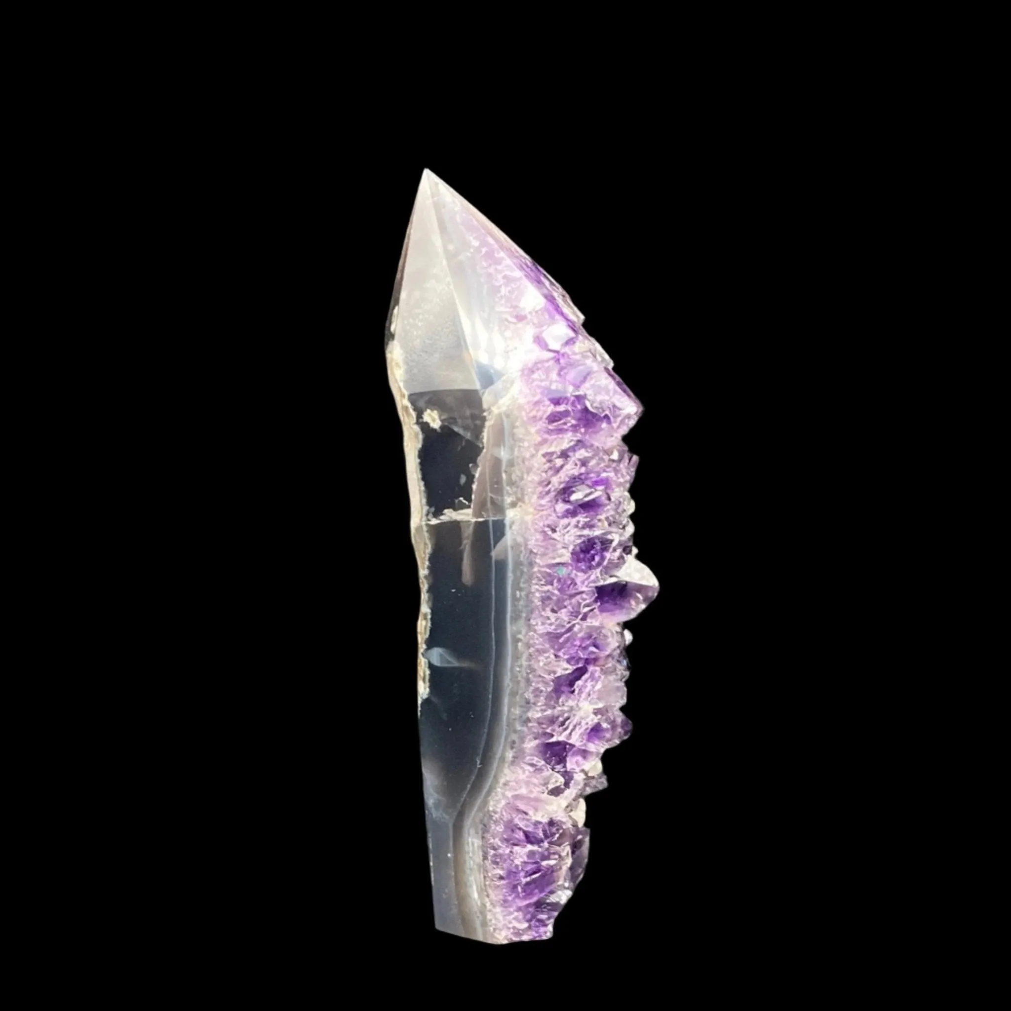 Amethyst Crystal Quartz Tower with Calcite