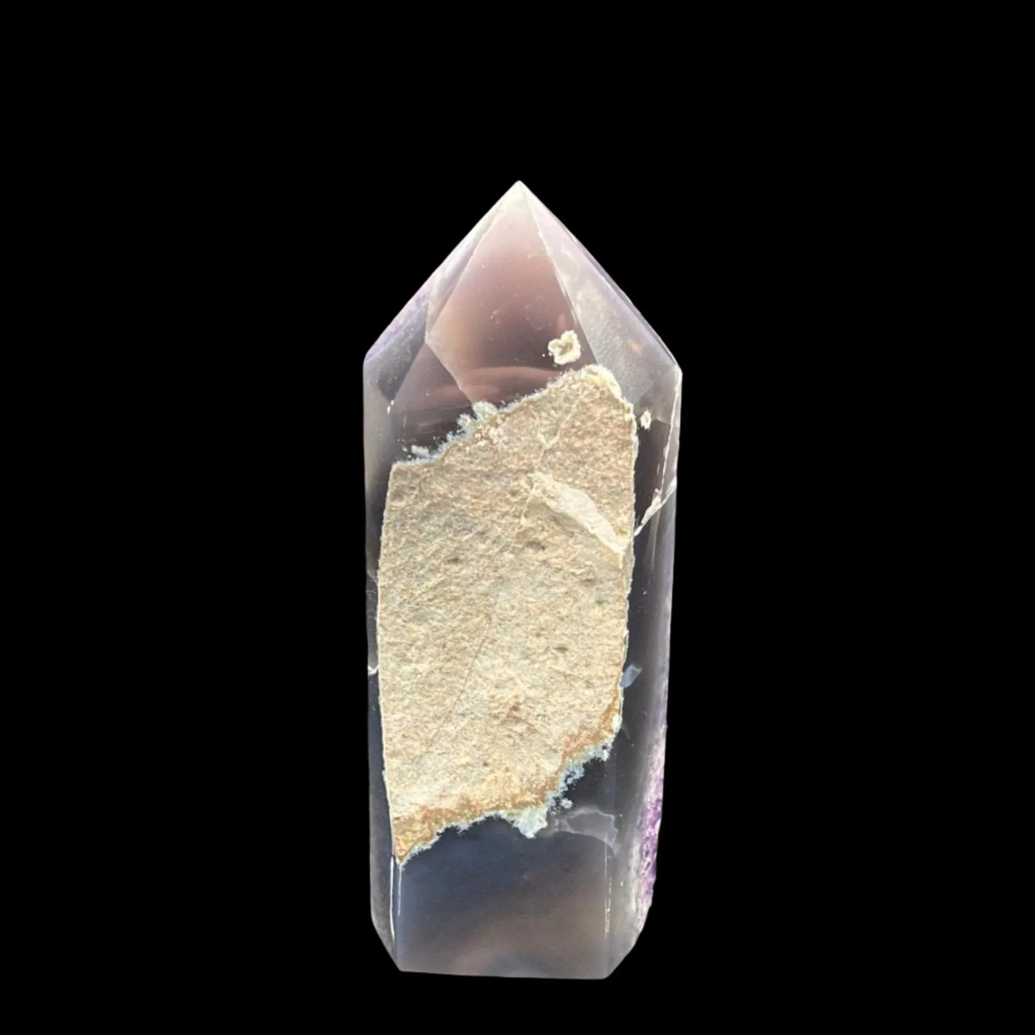 Amethyst Crystal Quartz Tower with Calcite