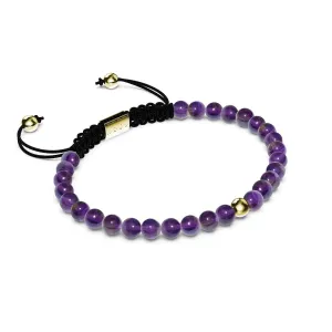 Amethyst | Gold Vermeil | Focus Gemstone Macrame Bracelet