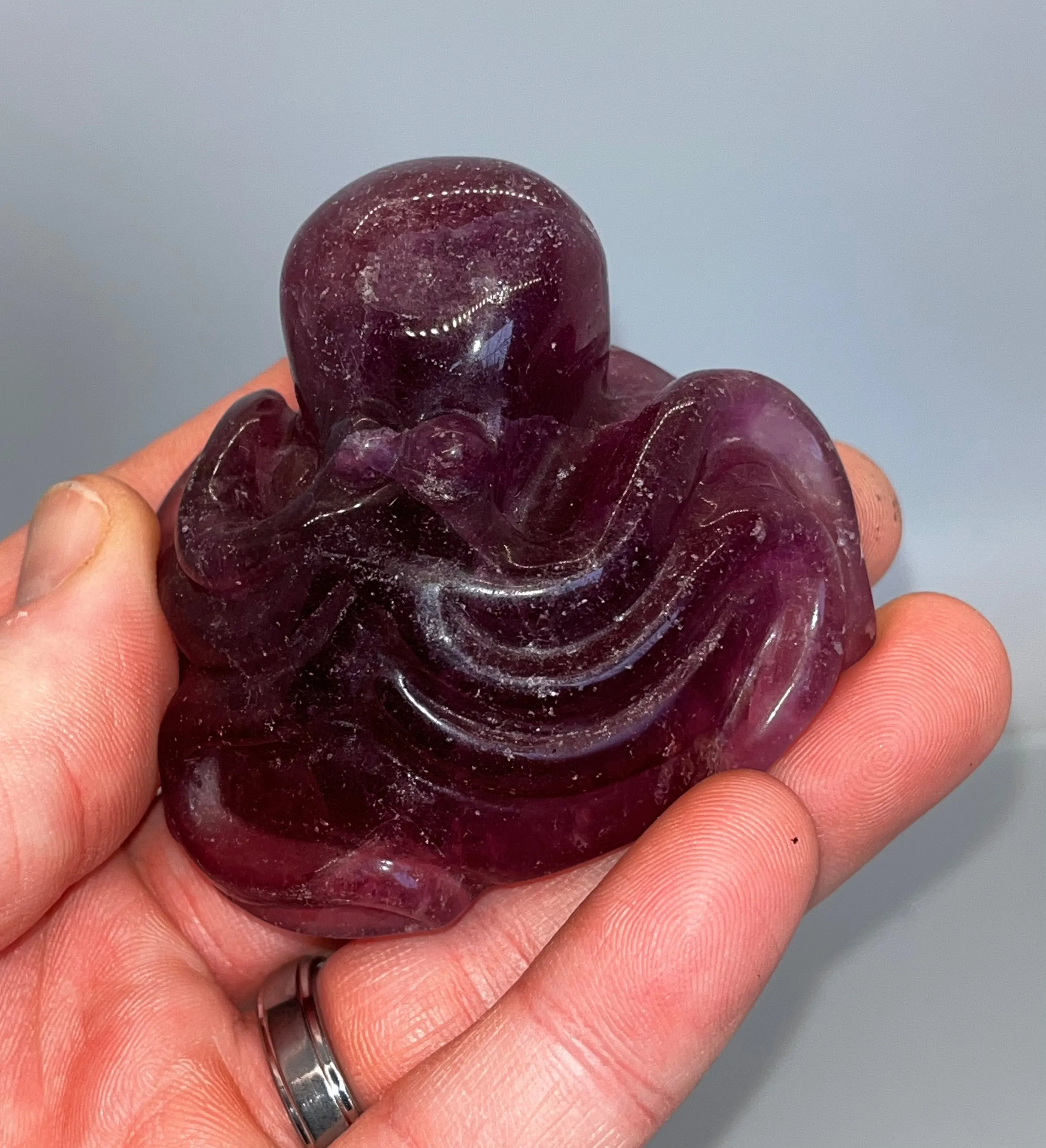 Amethyst Octopus Carving