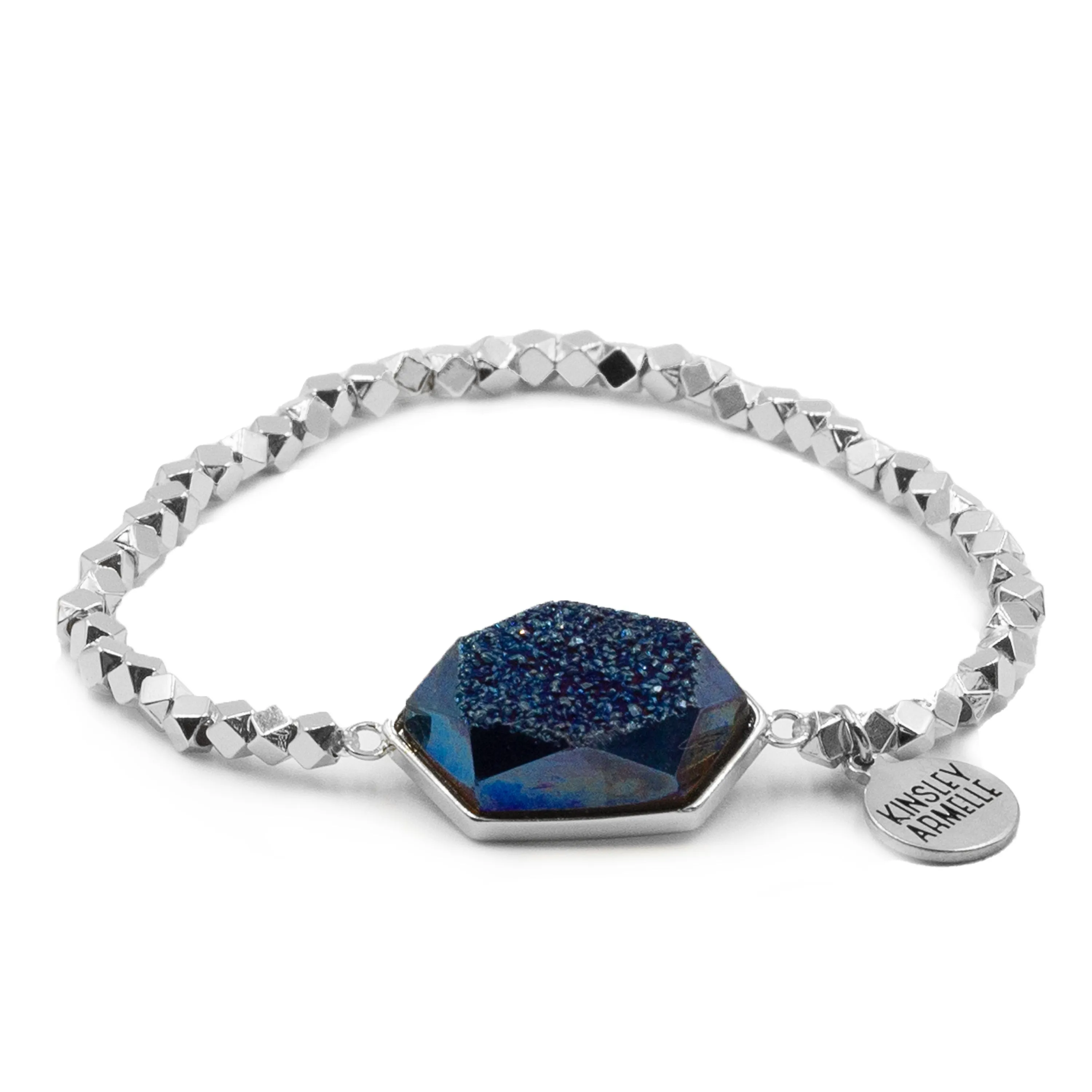 Andrea Collection - Silver Ondine Blue Quartz Bracelet