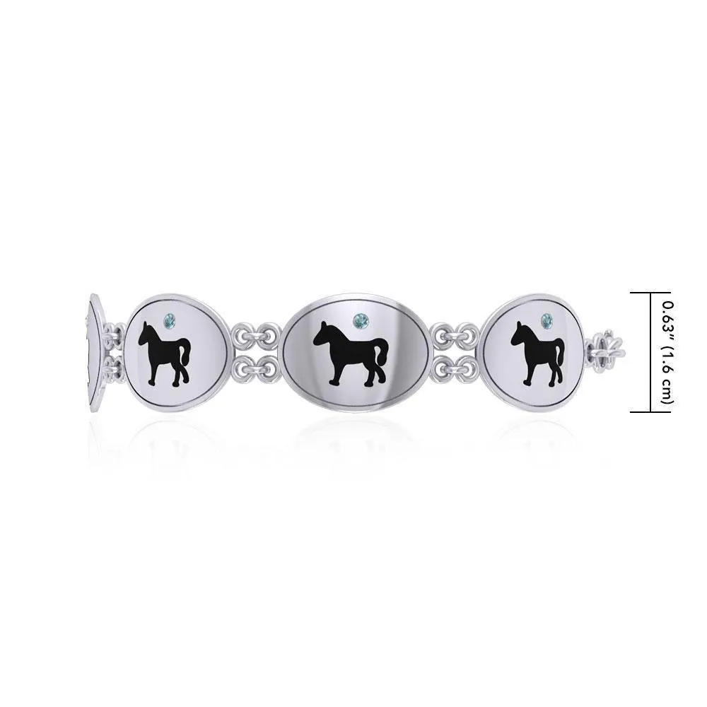 Arabian Horse Silver Bracelet TBL132