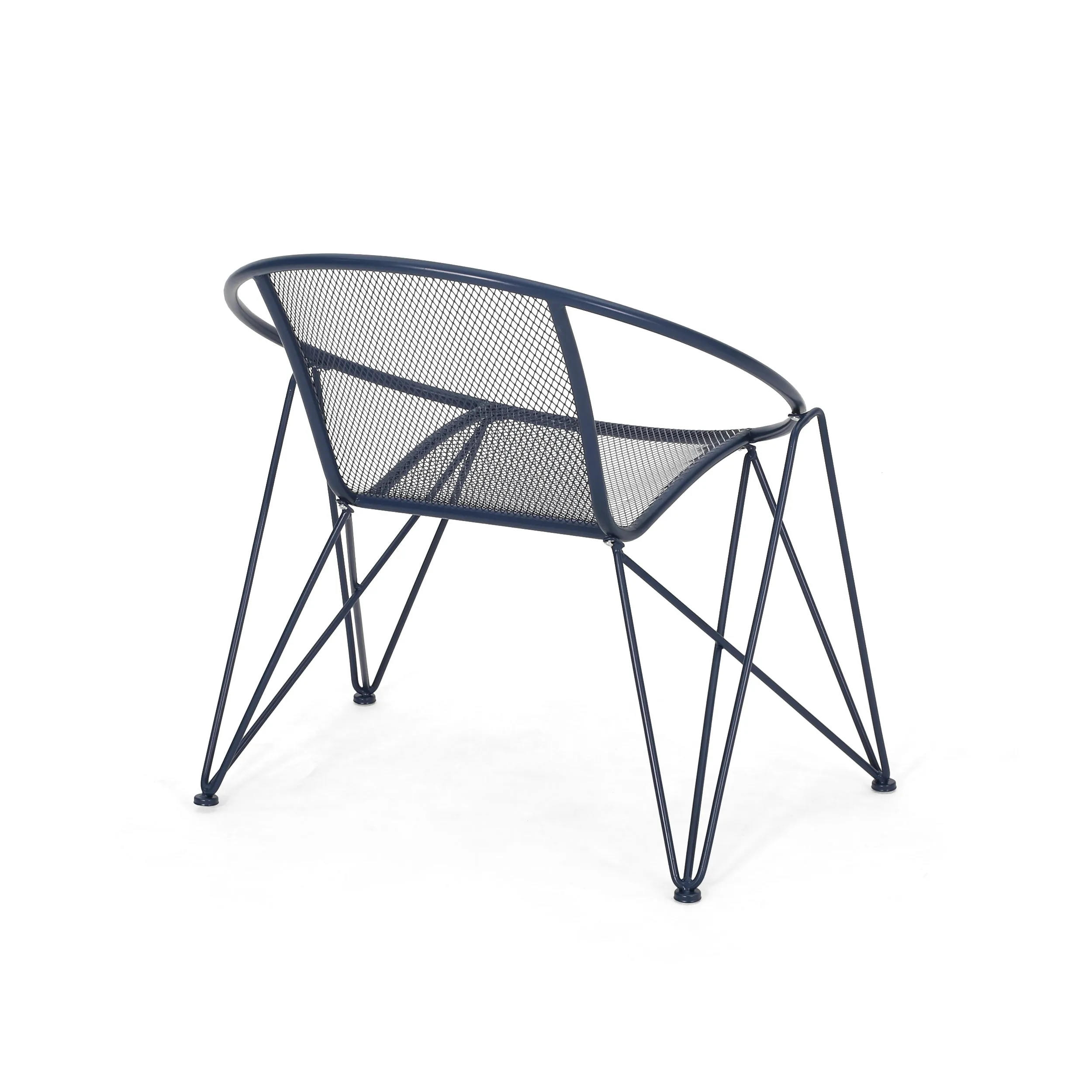 Ariella Modern Outdoor Iron Chat Set with Side Table