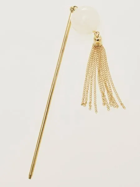 Beaded KANZASHI Hair Stick with Tassel