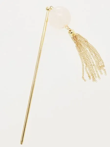 Beaded KANZASHI Hair Stick with Tassel