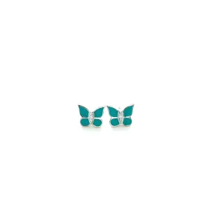 Beautiful Blue Enamel Butterfly Set