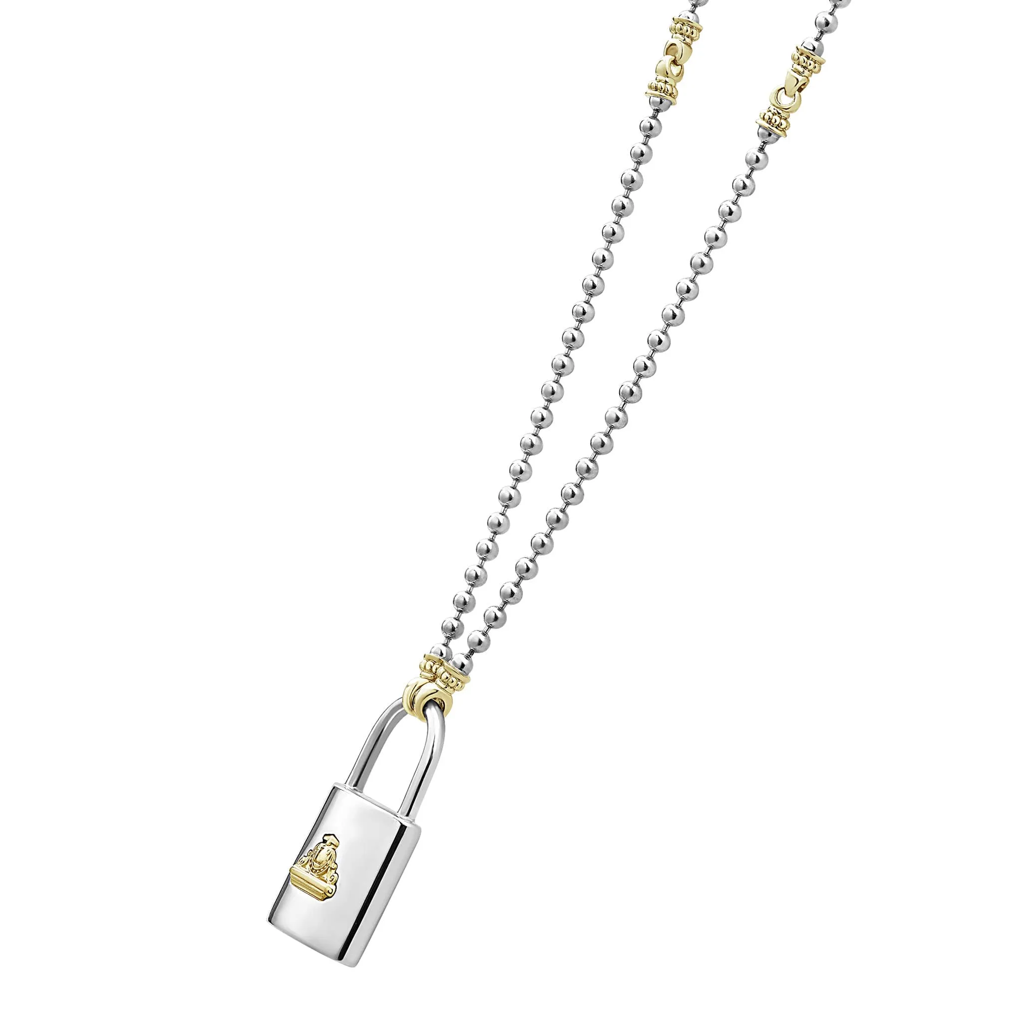 Beloved Large Two-Tone Lock Necklace