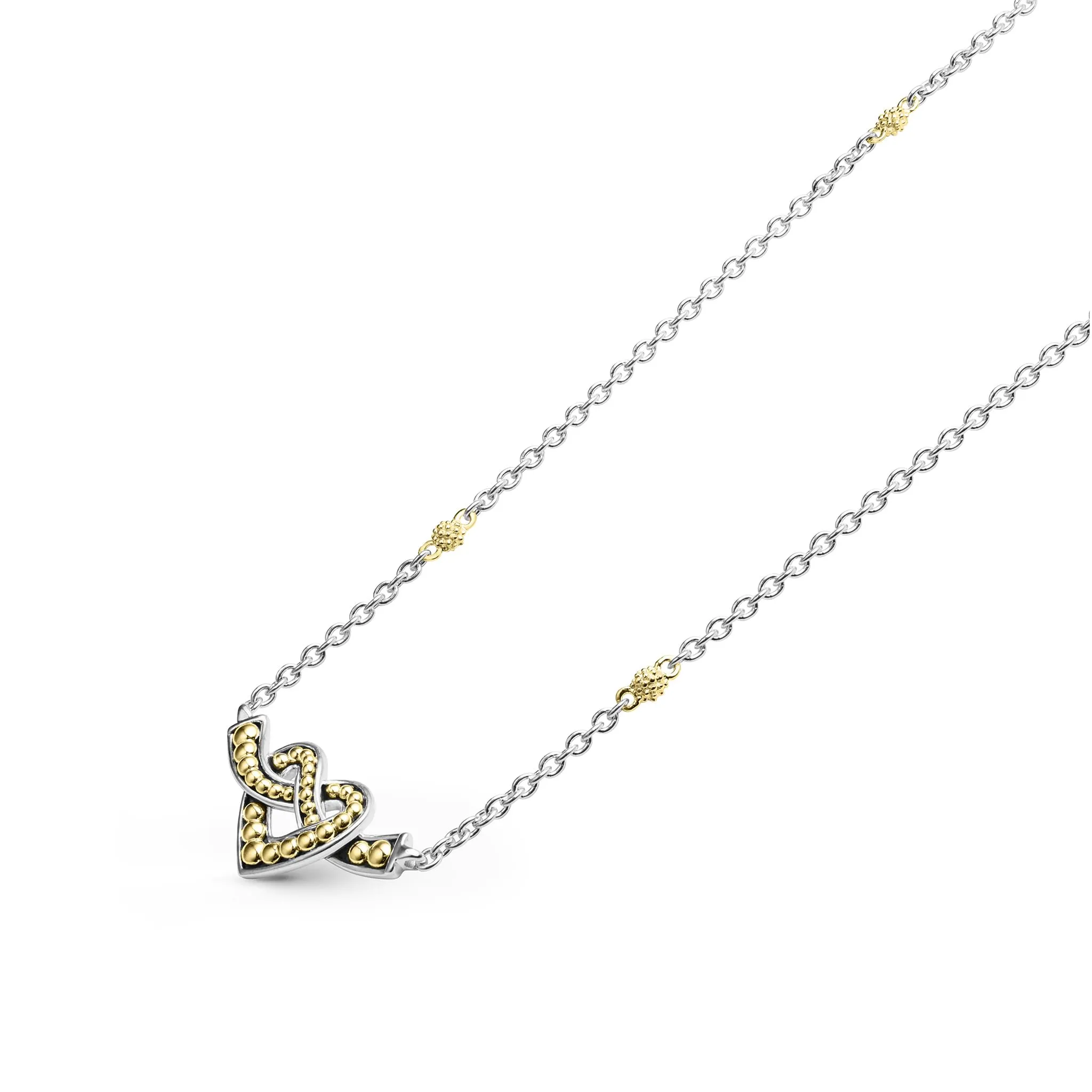 Beloved Two-Tone Heart Chain Necklace