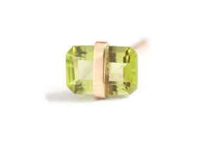 Bezel Wrapped Peridot Stud (half pair)